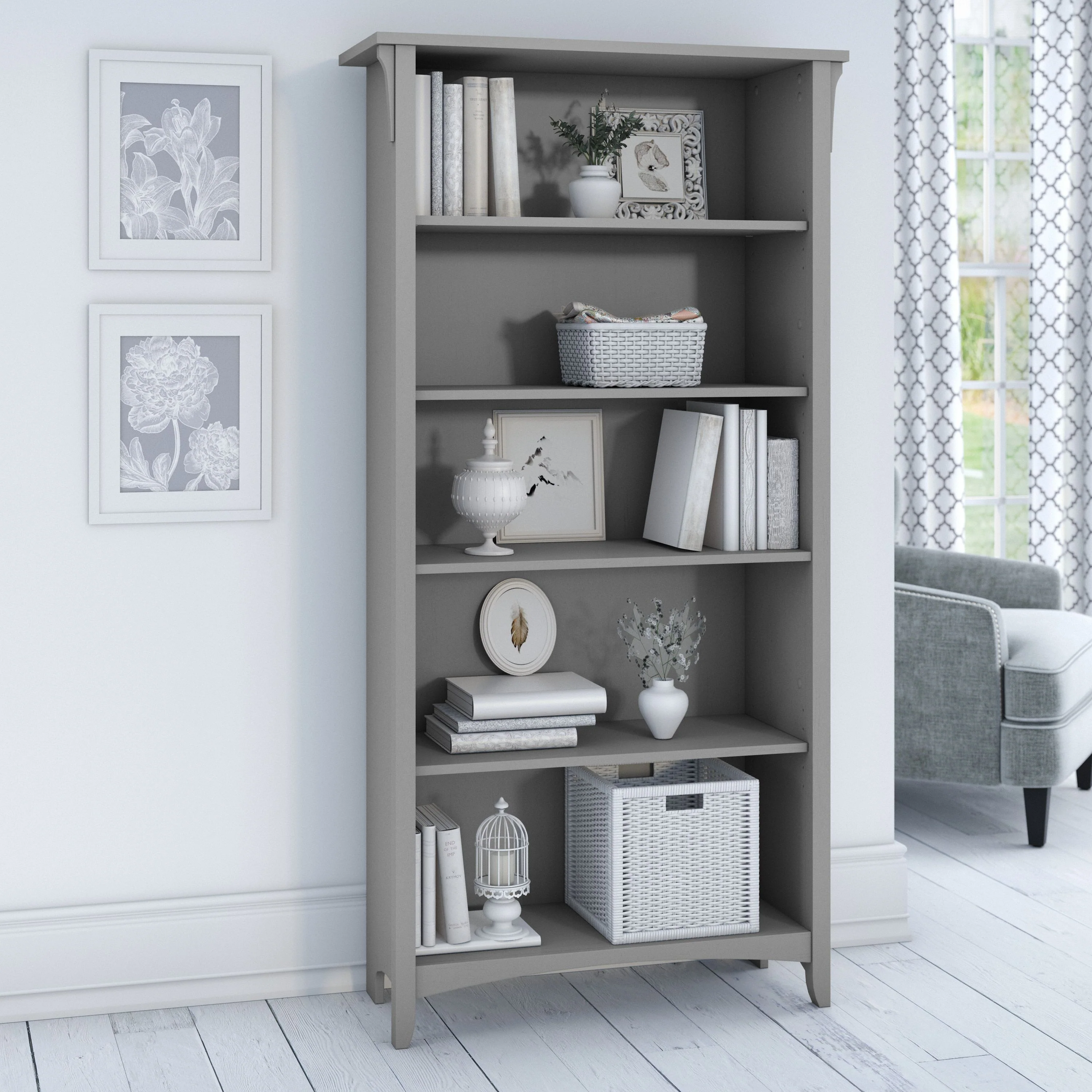 Salinas Tall 5 Shelf Bookcase