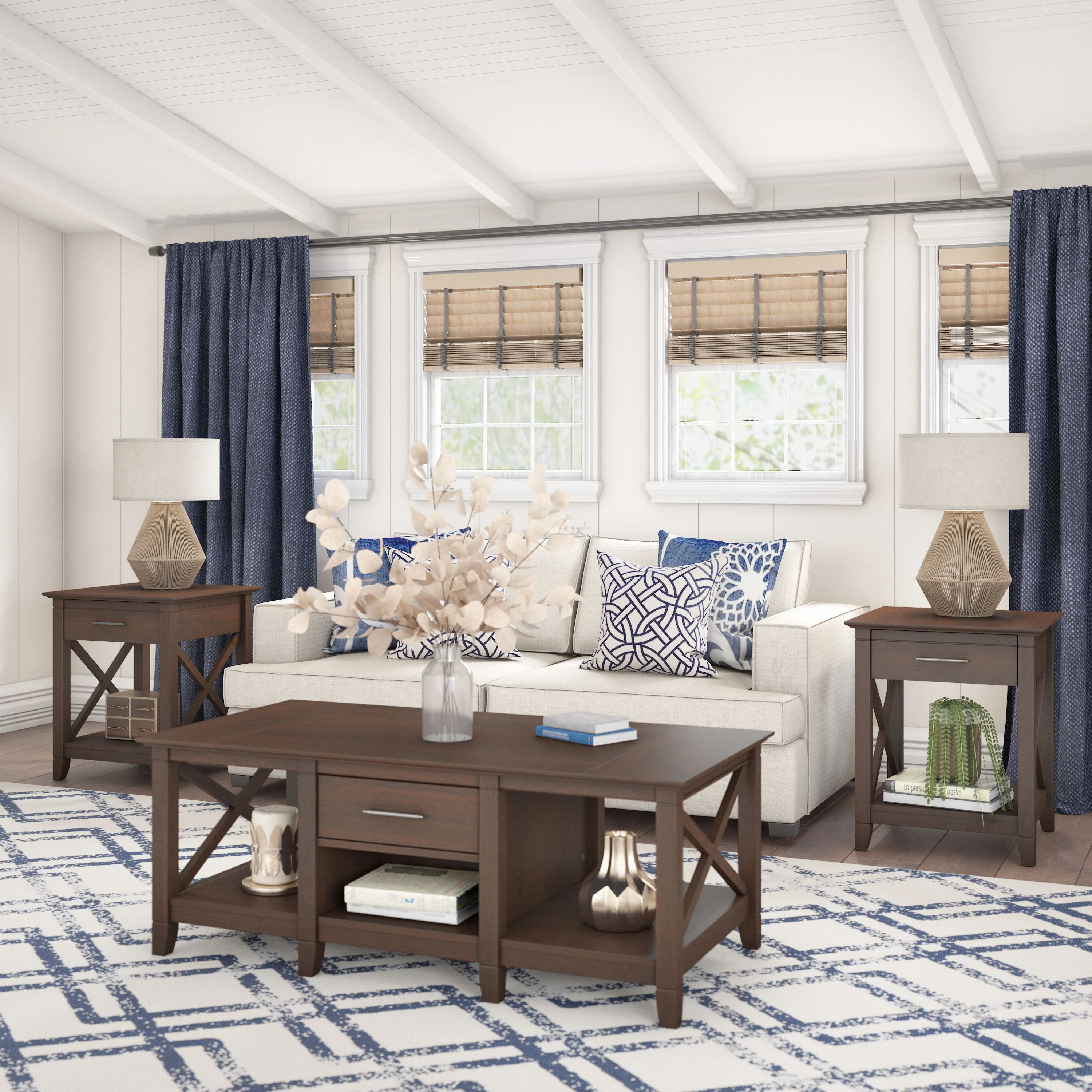 Key West Coffee Table with Set of 2 End Tables