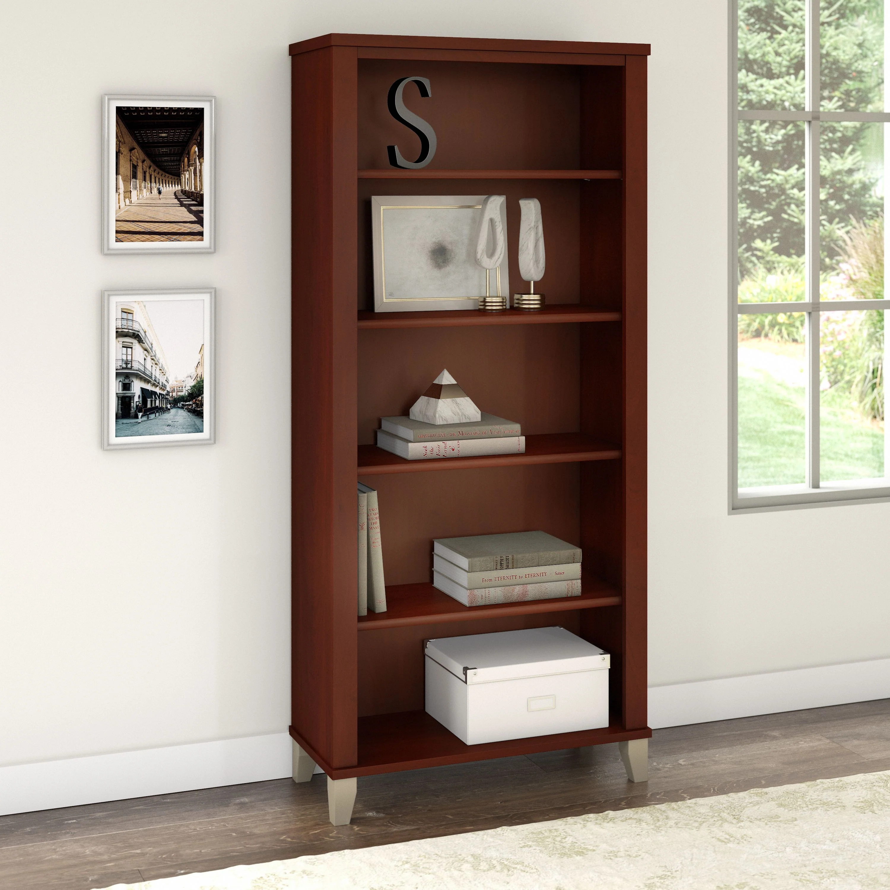Somerset Tall 5 Shelf Bookcase