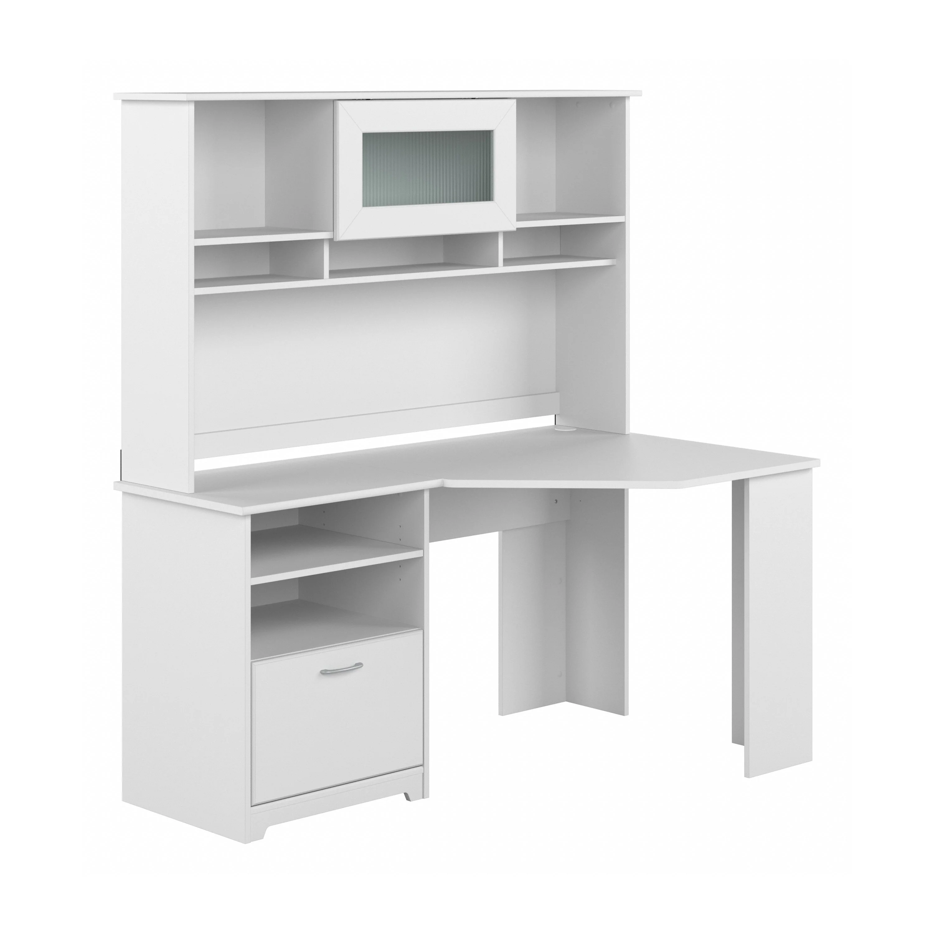 Cabot 60W Corner Desk with Hutch