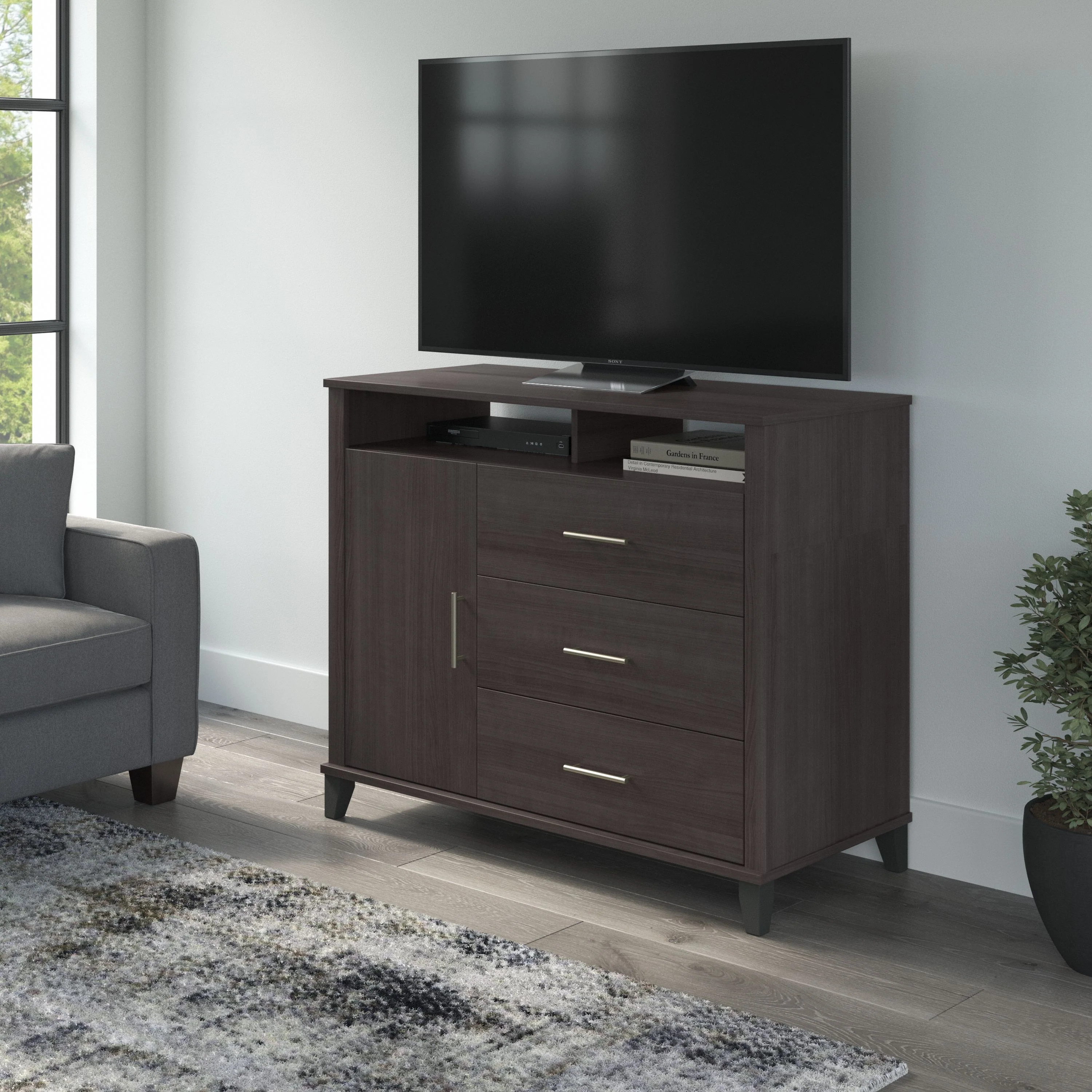 Somerset Tall TV Stand with Storage