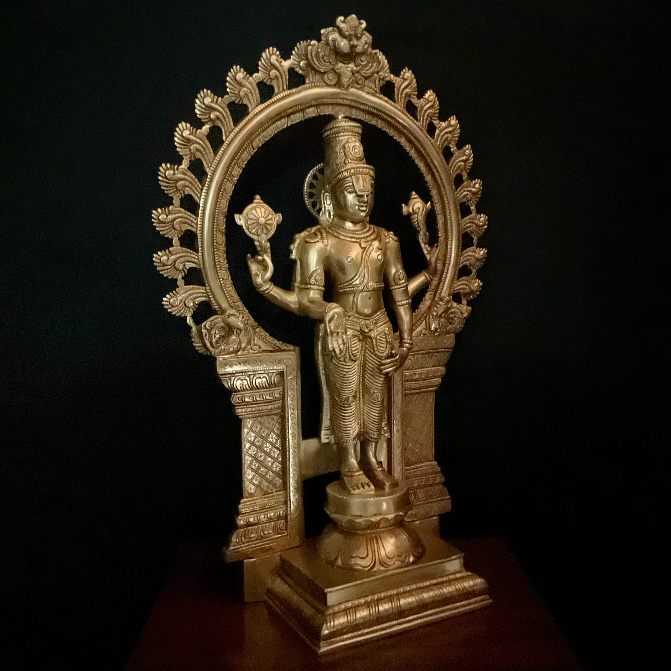 22 inches Lord Balaji Brass Idol -  Tirupati Statue - Decorative Murti Home Decor