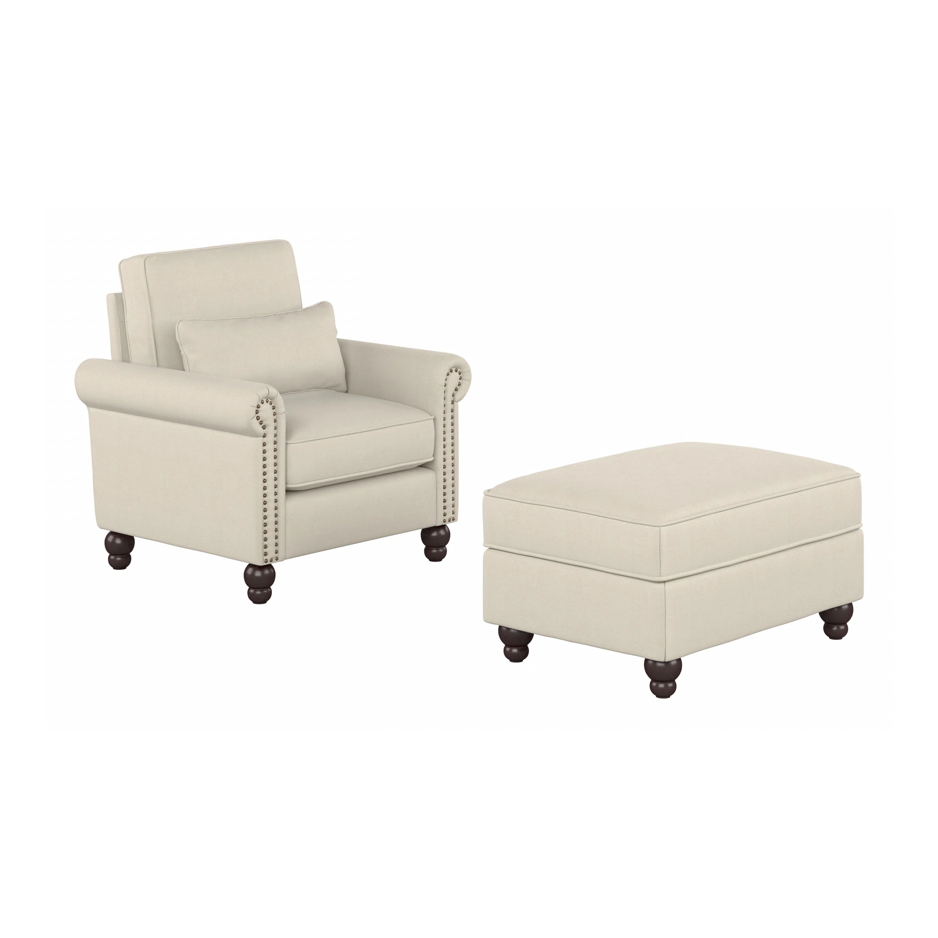 Coventry Accent Chair with Ottoman Set