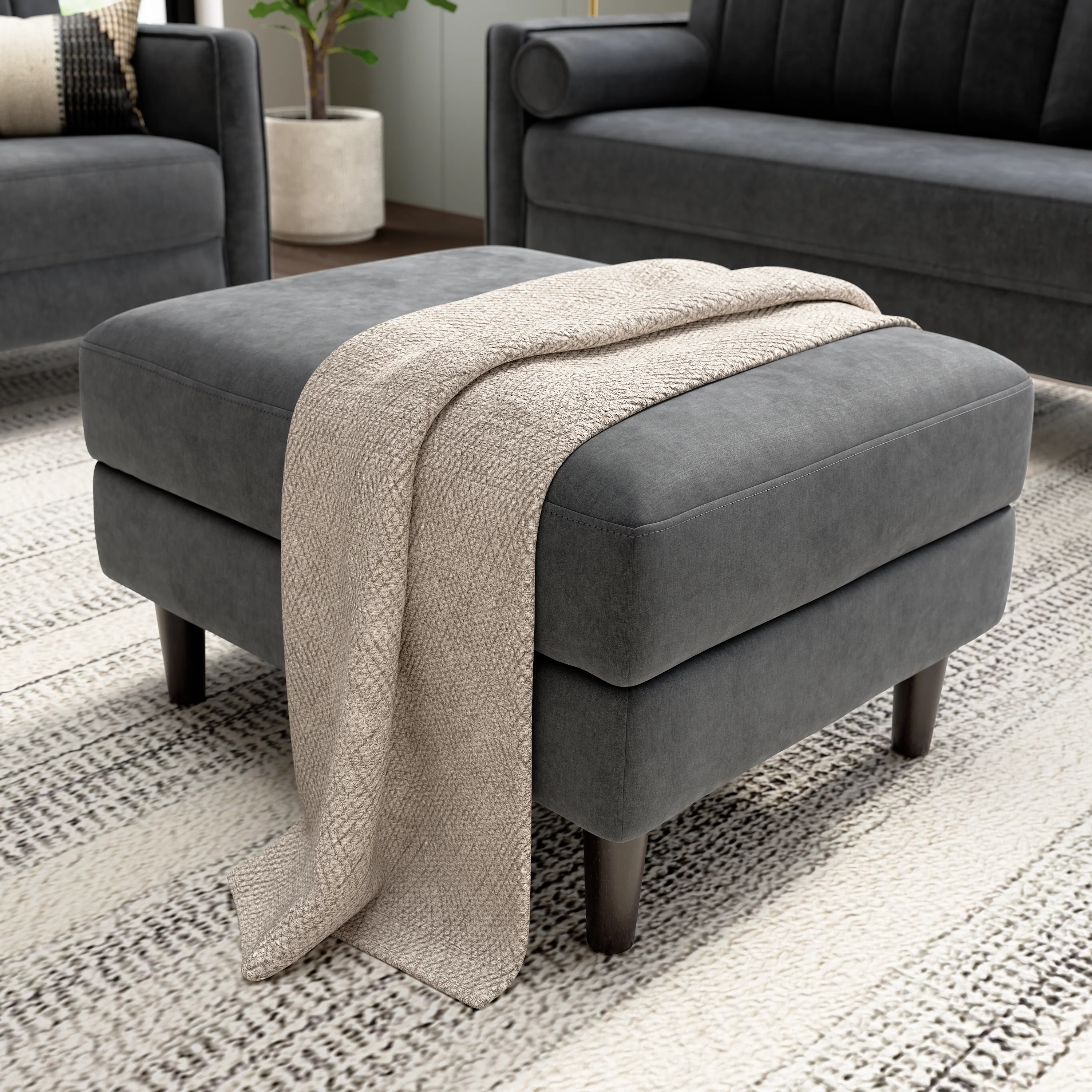 Bush Home Max Storage Ottoman with Tray