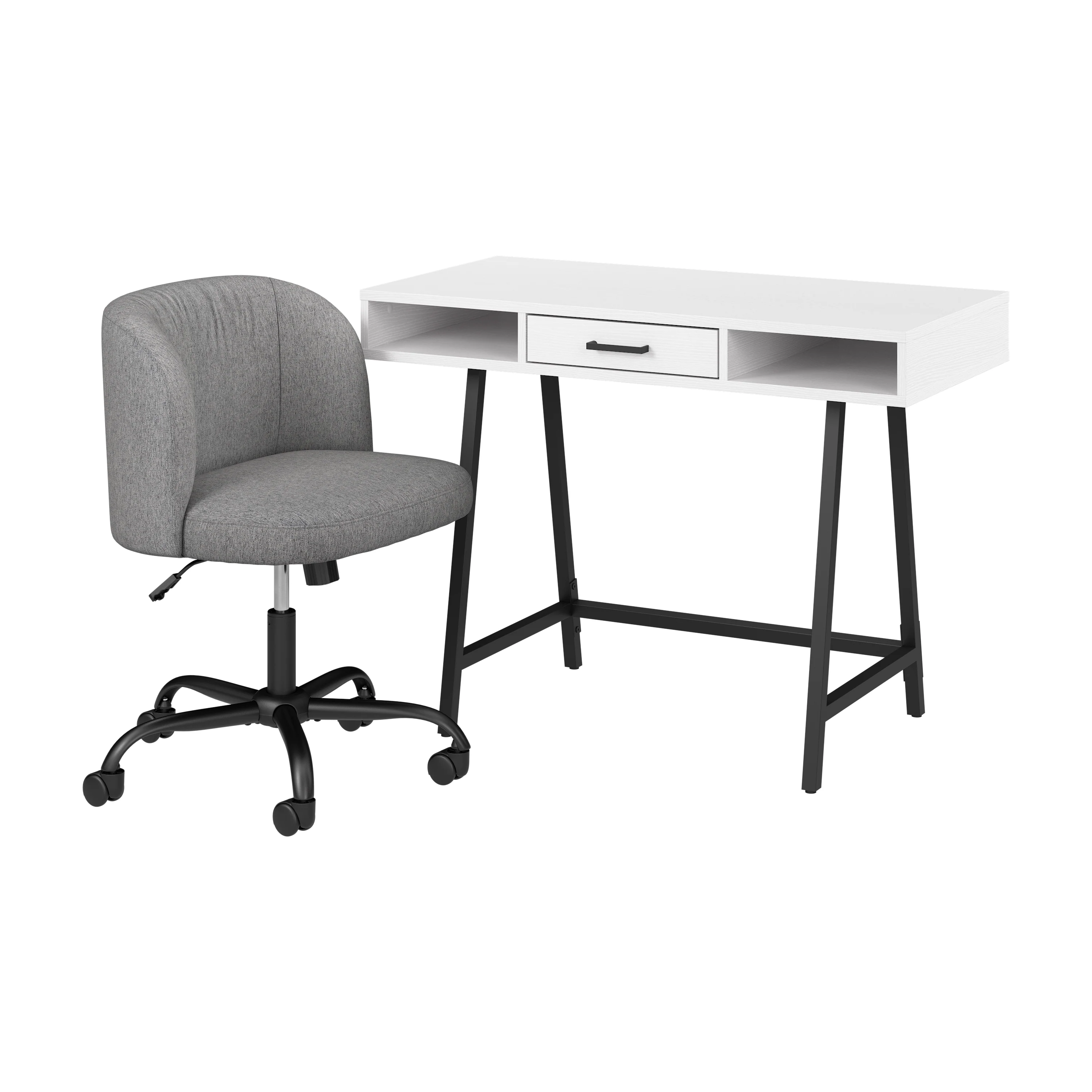 Steele 40W Small Writing Desk and Chair Set for Home Office