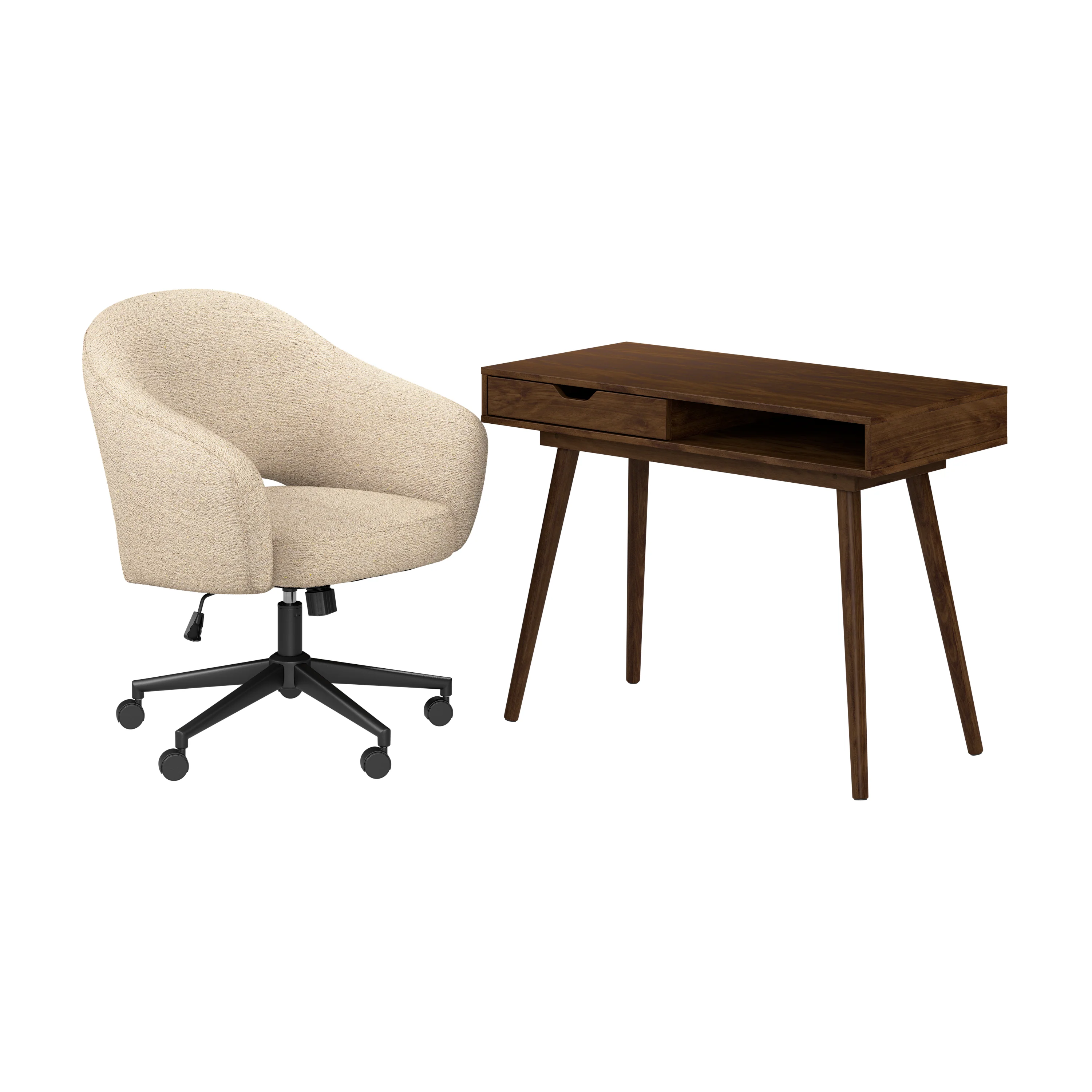 Nora 40W Small Writing Desk and Chair Set for Home Office