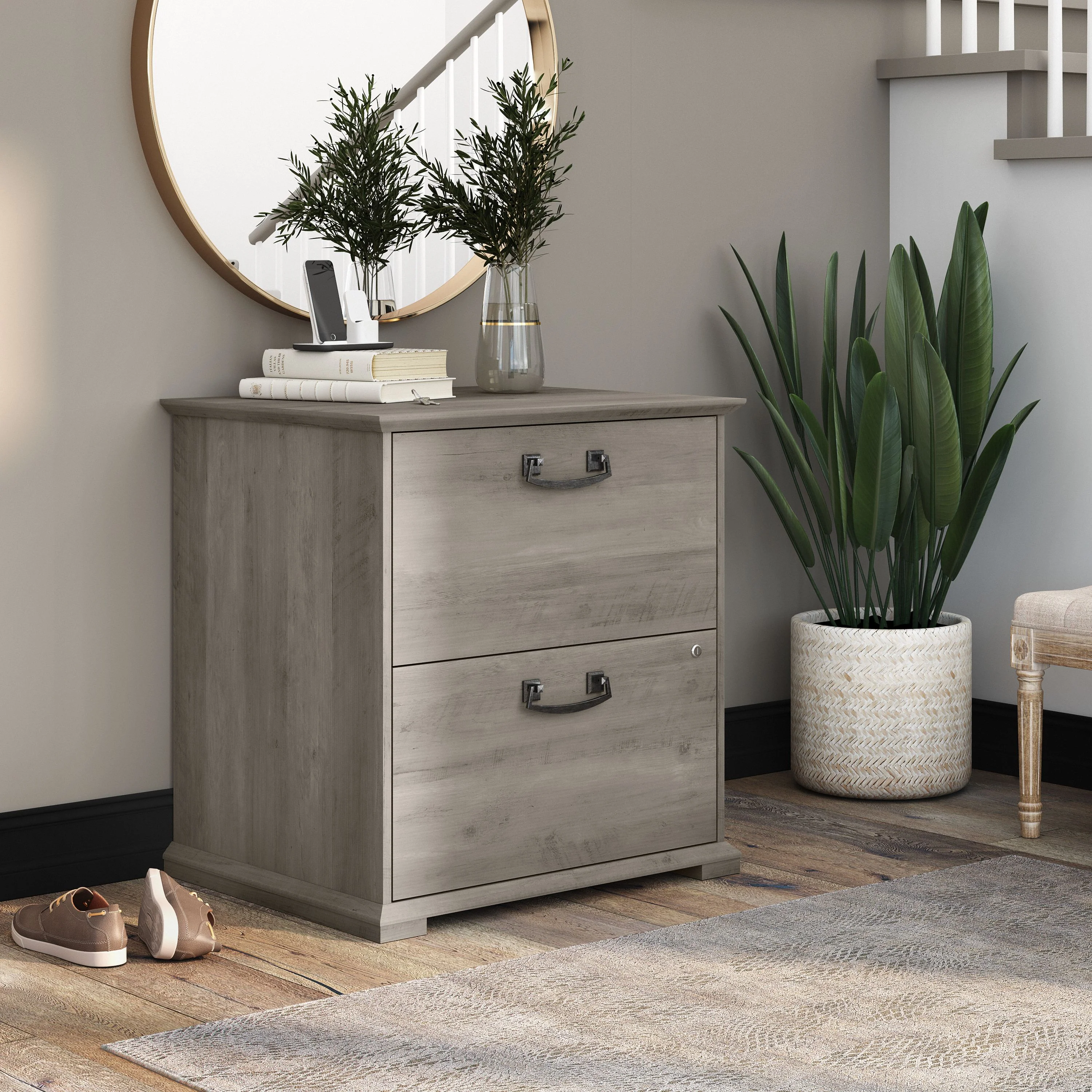 Homestead Farmhouse 2 Drawer Accent Cabinet