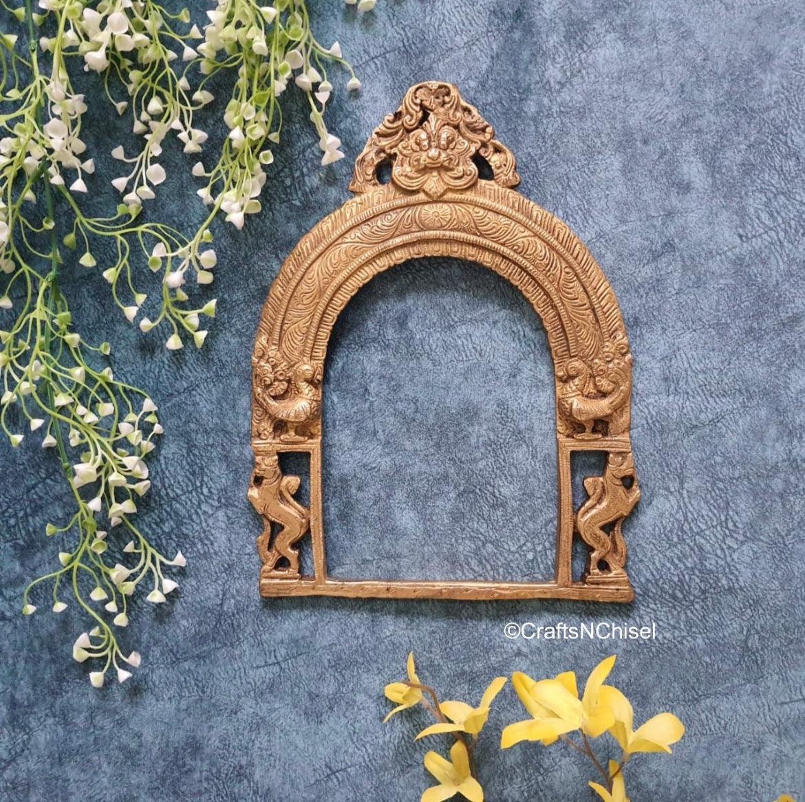 Flute Ganesh Brass Idol & Prabhavali Set