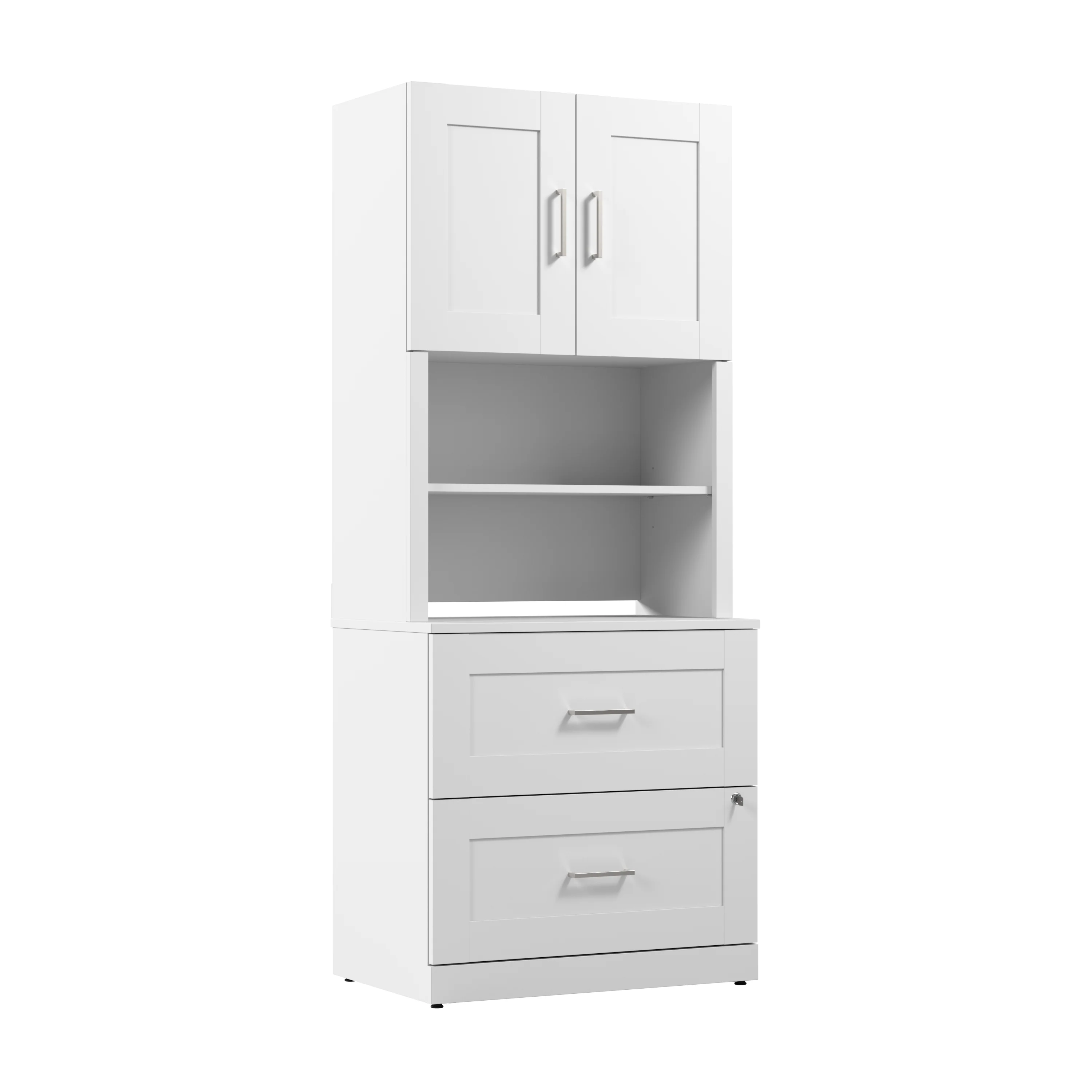 Hampton Heights 30W 2 Drawer Lateral File Cabinet with Hutch