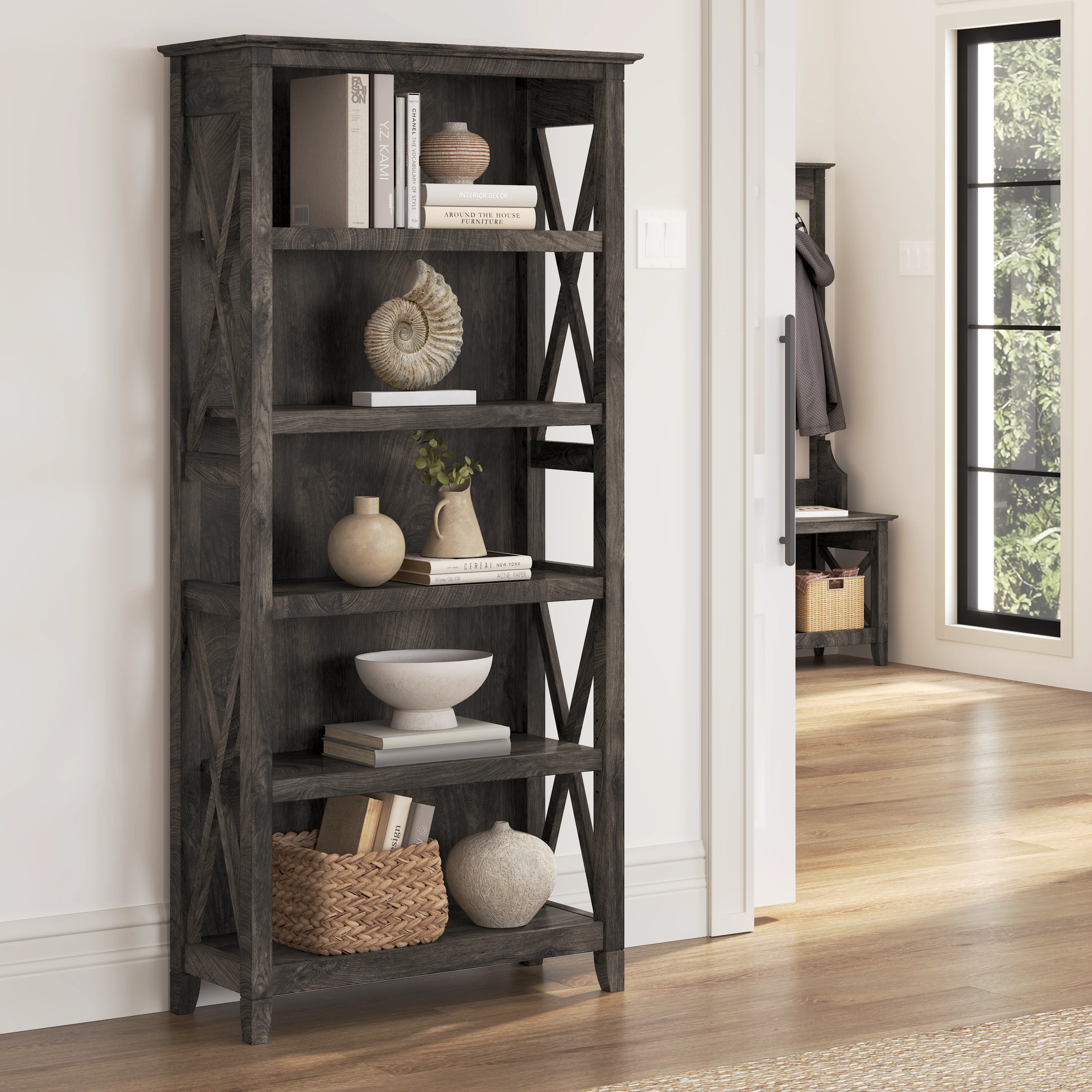 Key West Tall 5 Shelf Bookcase