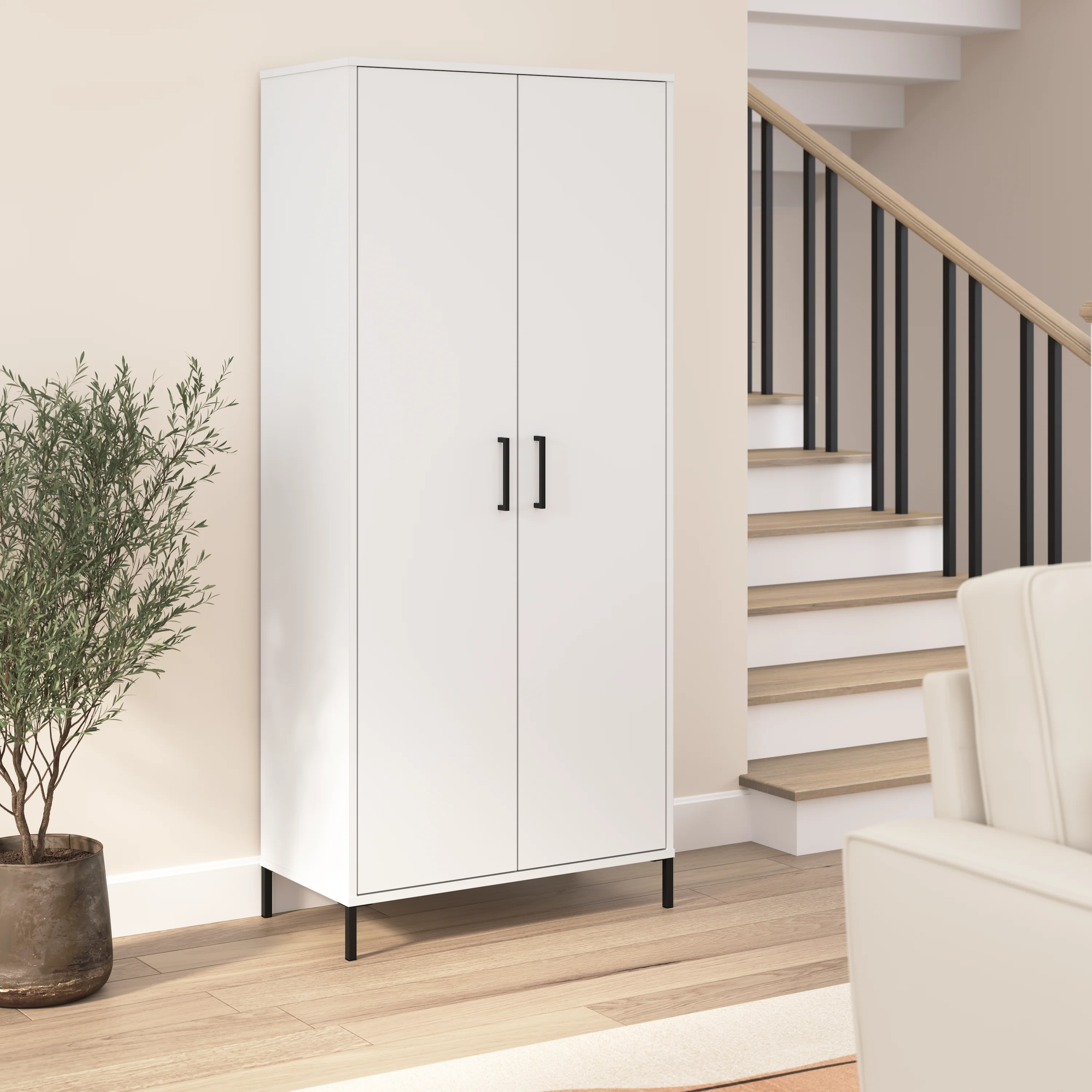 Essence Tall Storage Cabinet with Doors