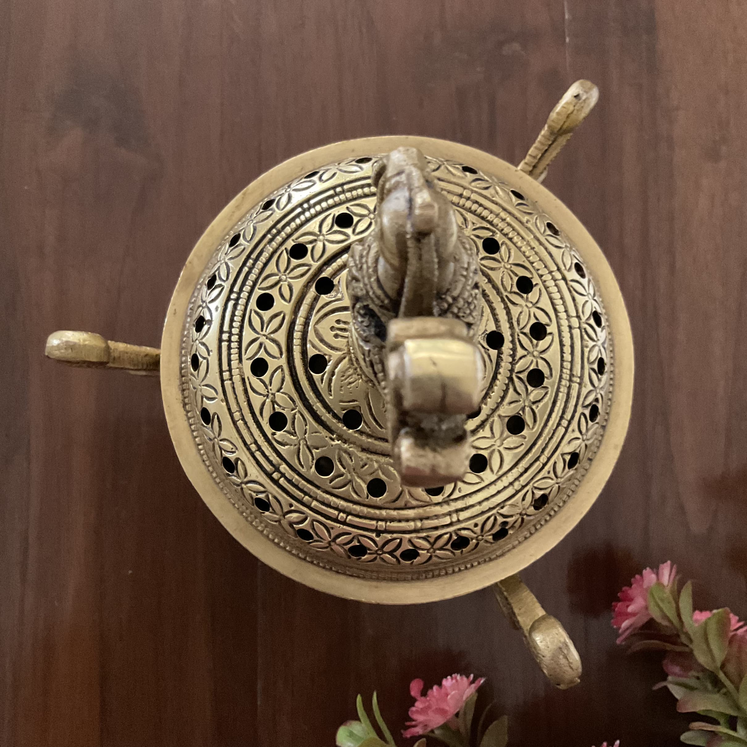 Annapakshi Brass Dhoop Dani, Incense Holder - Pooja Essential, Housewarming Gift