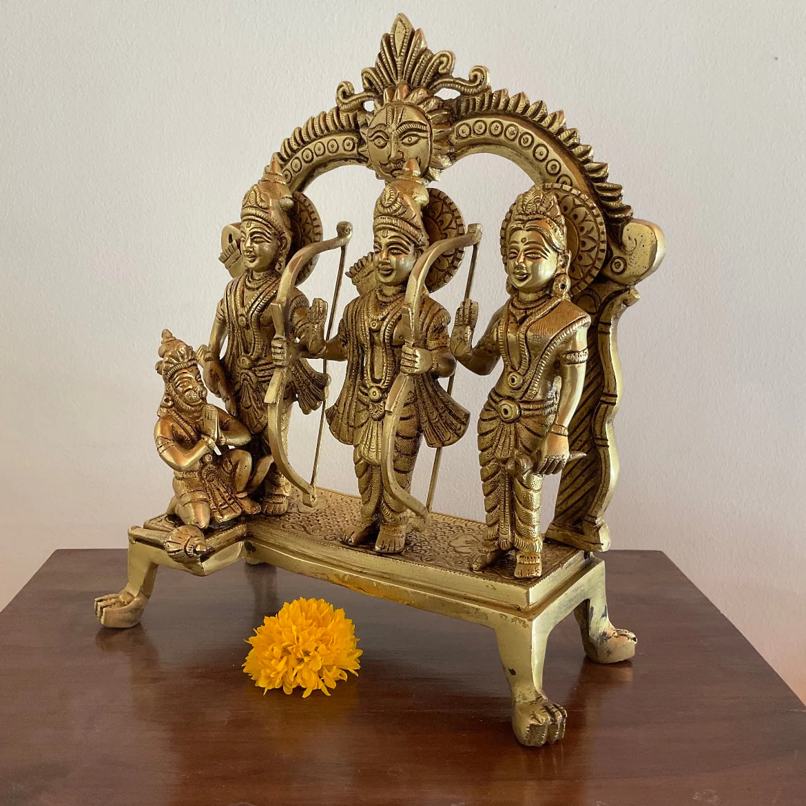 11.5 Inches Ram Darbar Brass Idol Statue