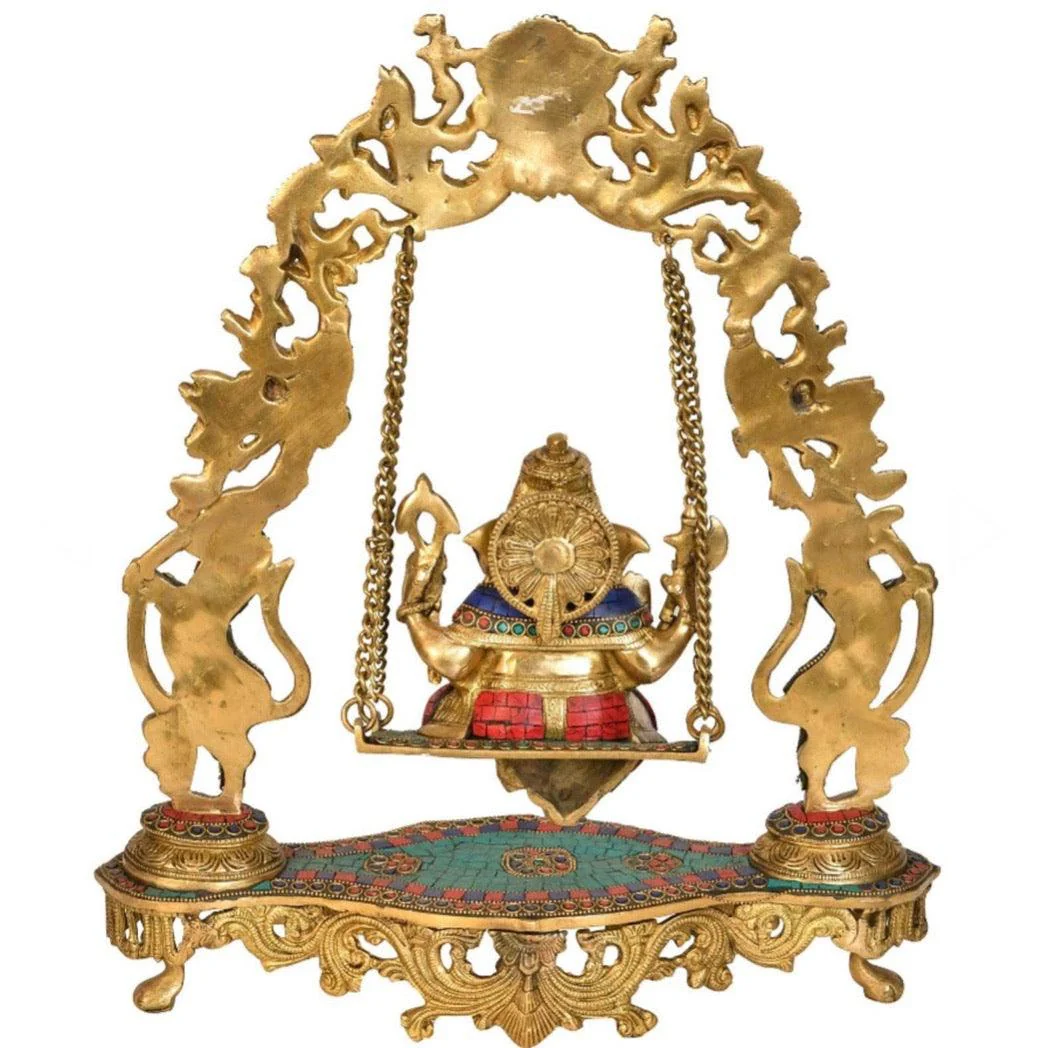 Ganesha Swing Yali Decorative Brass Idol and Statue