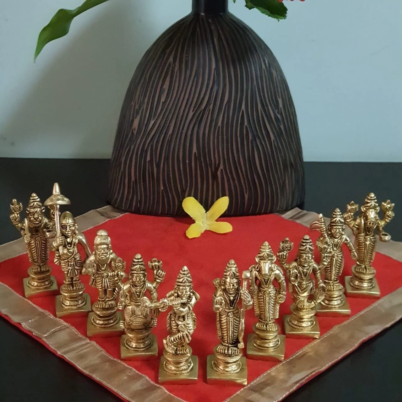 Lord Vishnu Dashavatar Brass Idols - Decorative Home Decor