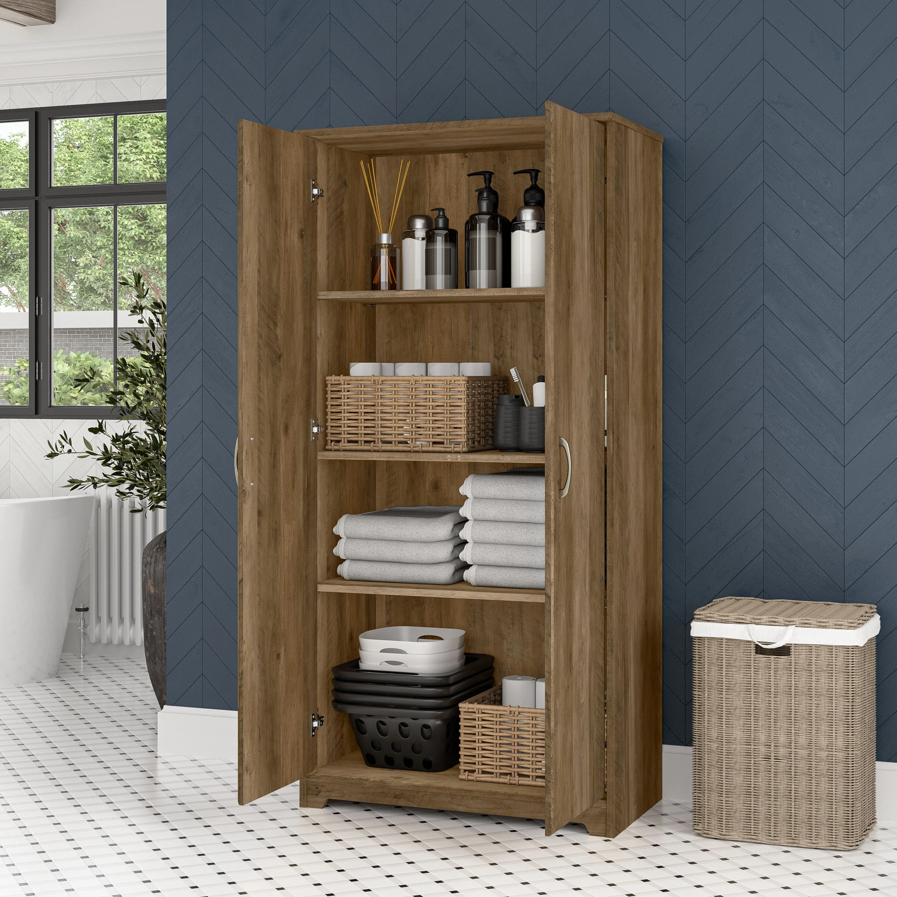 Cabot Tall Storage Cabinet with Doors
