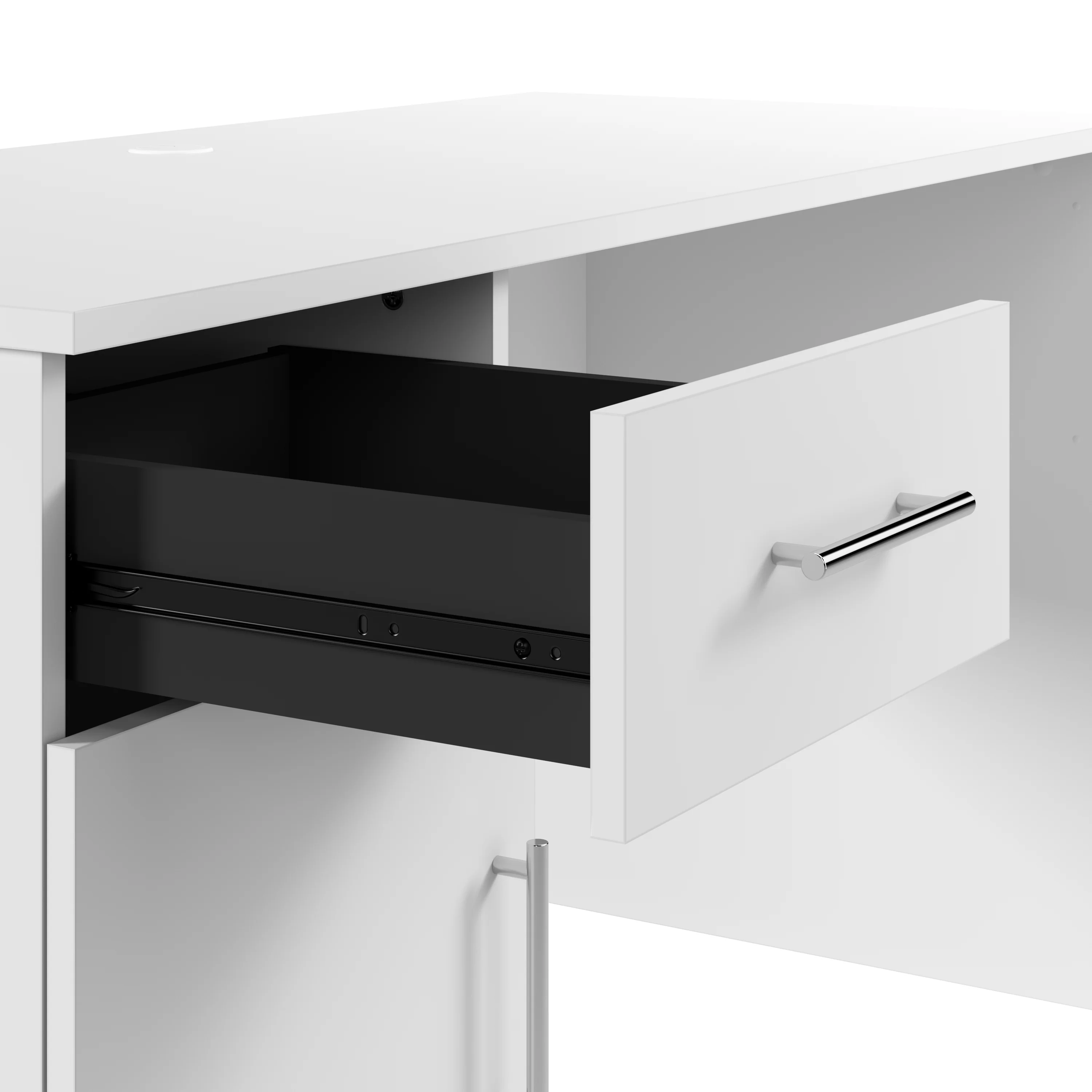 Somerset 54W Office Desk with Drawer and Storage Cabinet