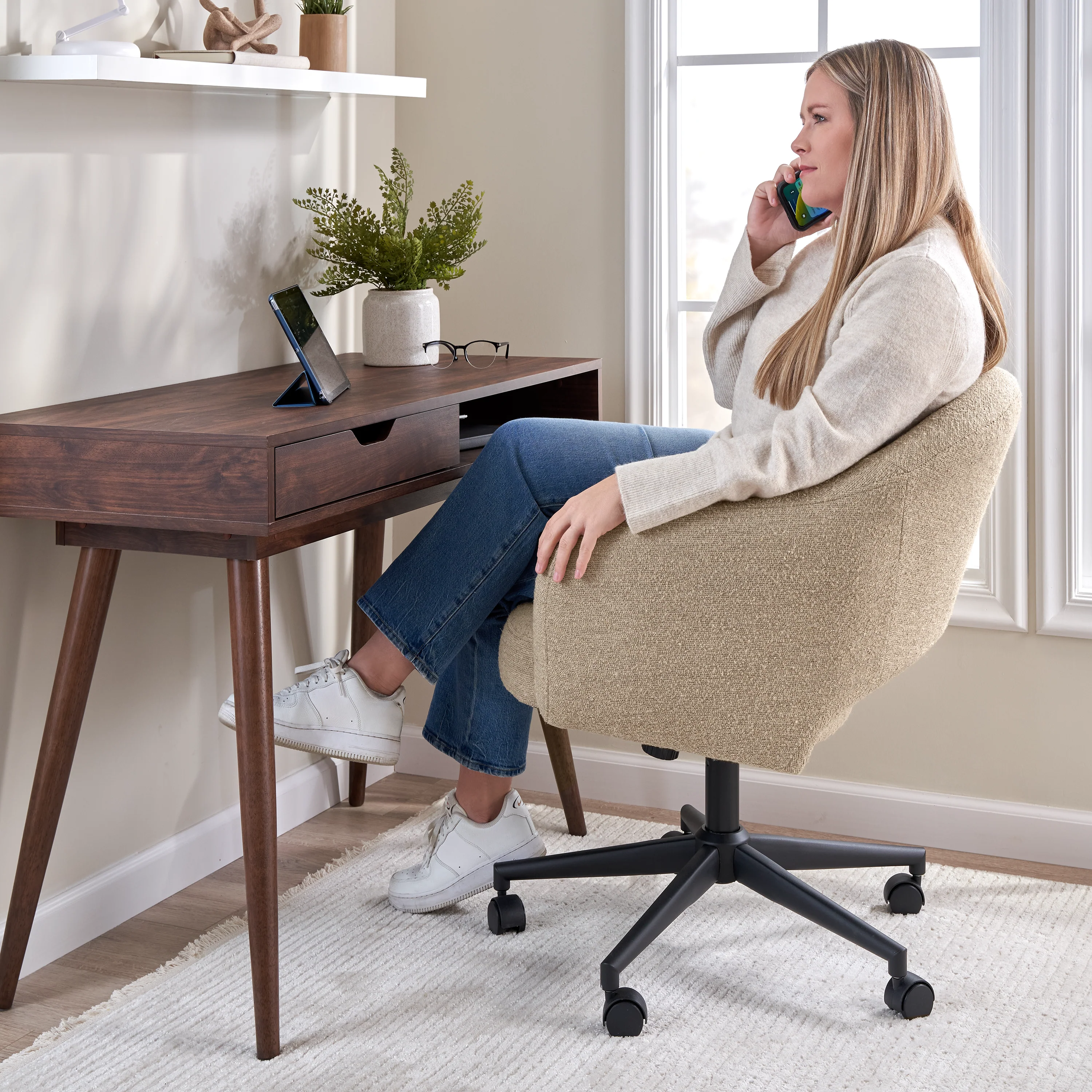 Nora 40W Small Writing Desk and Chair Set for Home Office