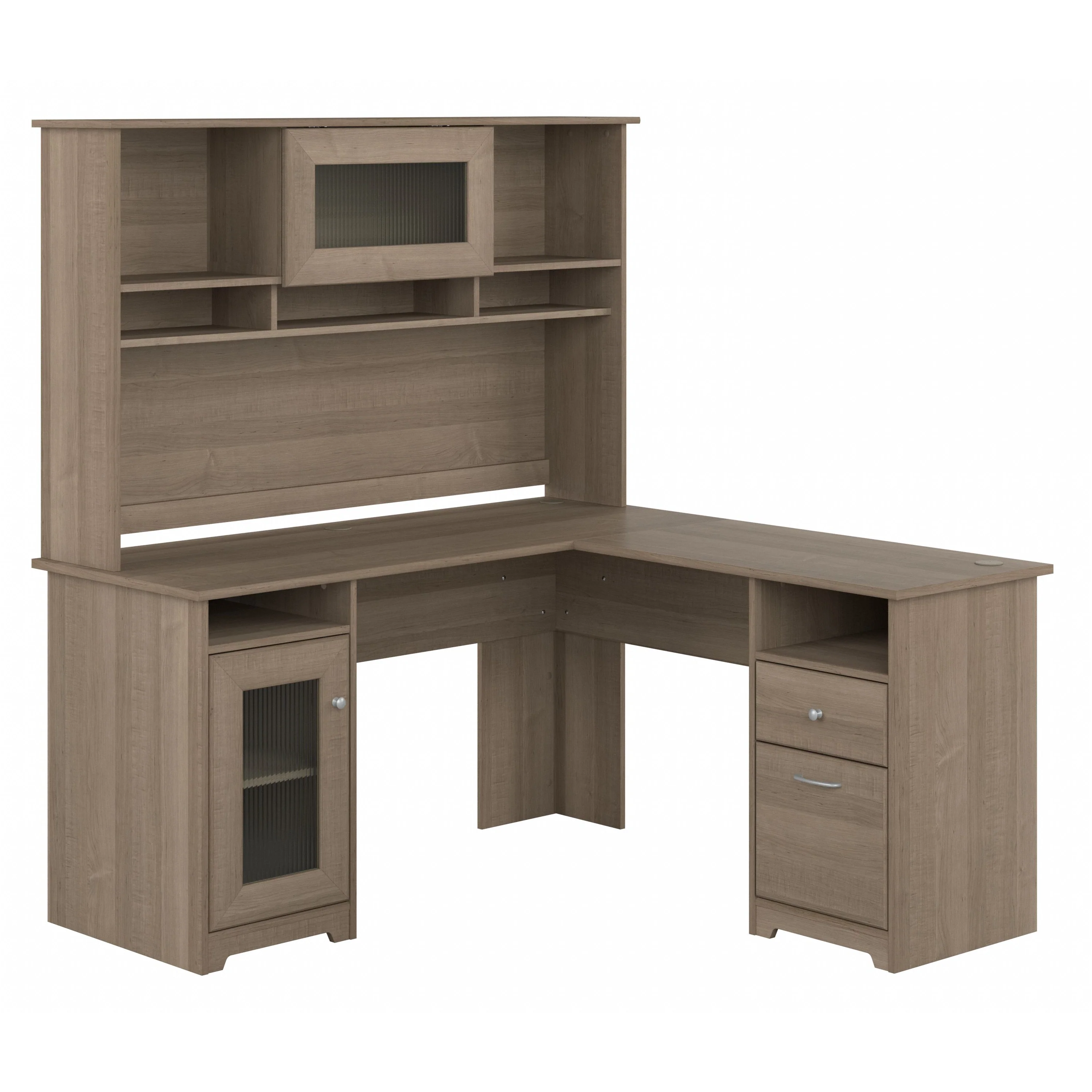 Cabot 60W L Shaped Computer Desk with Hutch and Storage