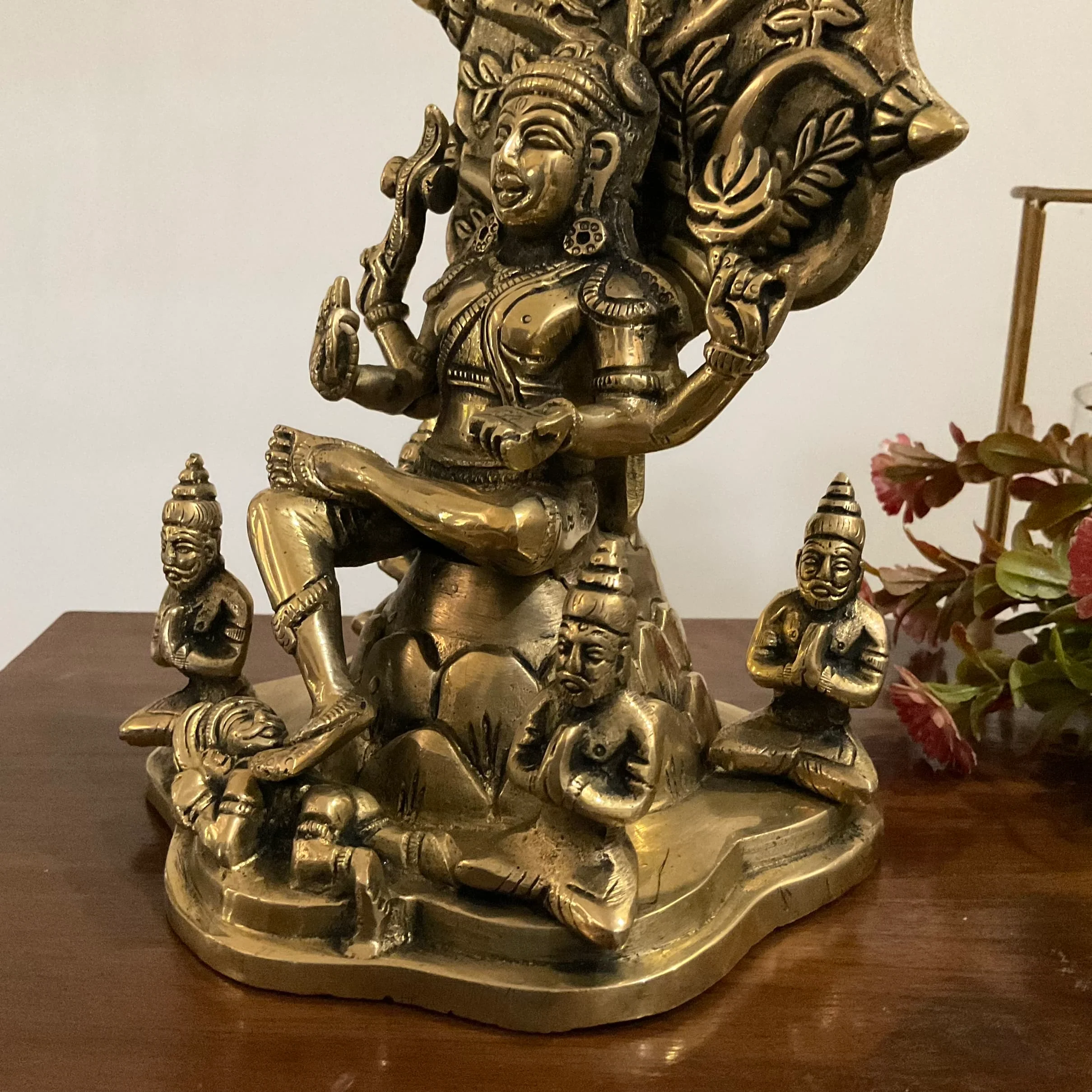 9 Inch Dakshinamurthy Brass Murti Idol -  Hindu God Statue