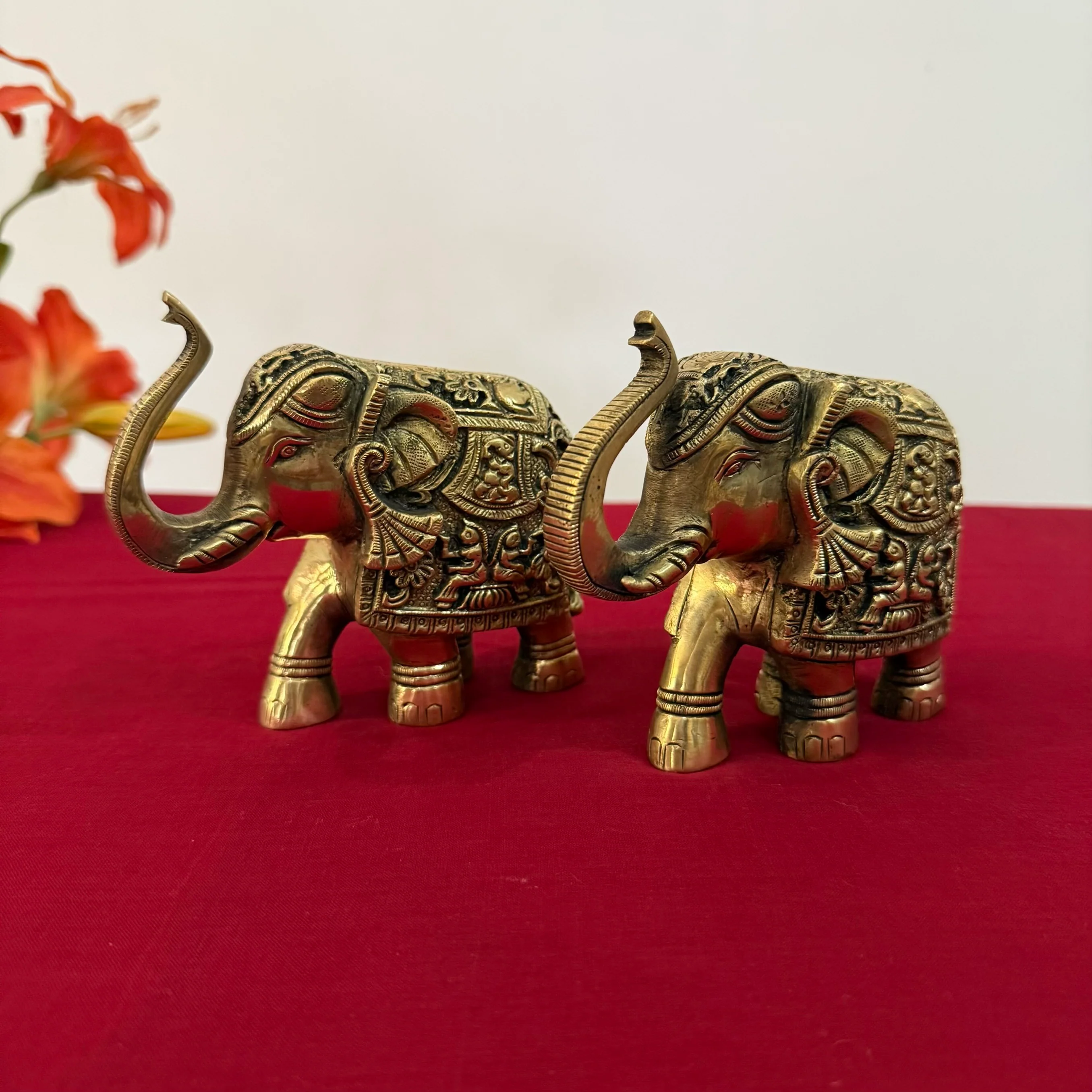 Brass Elephant (Set of 2) Table Decor