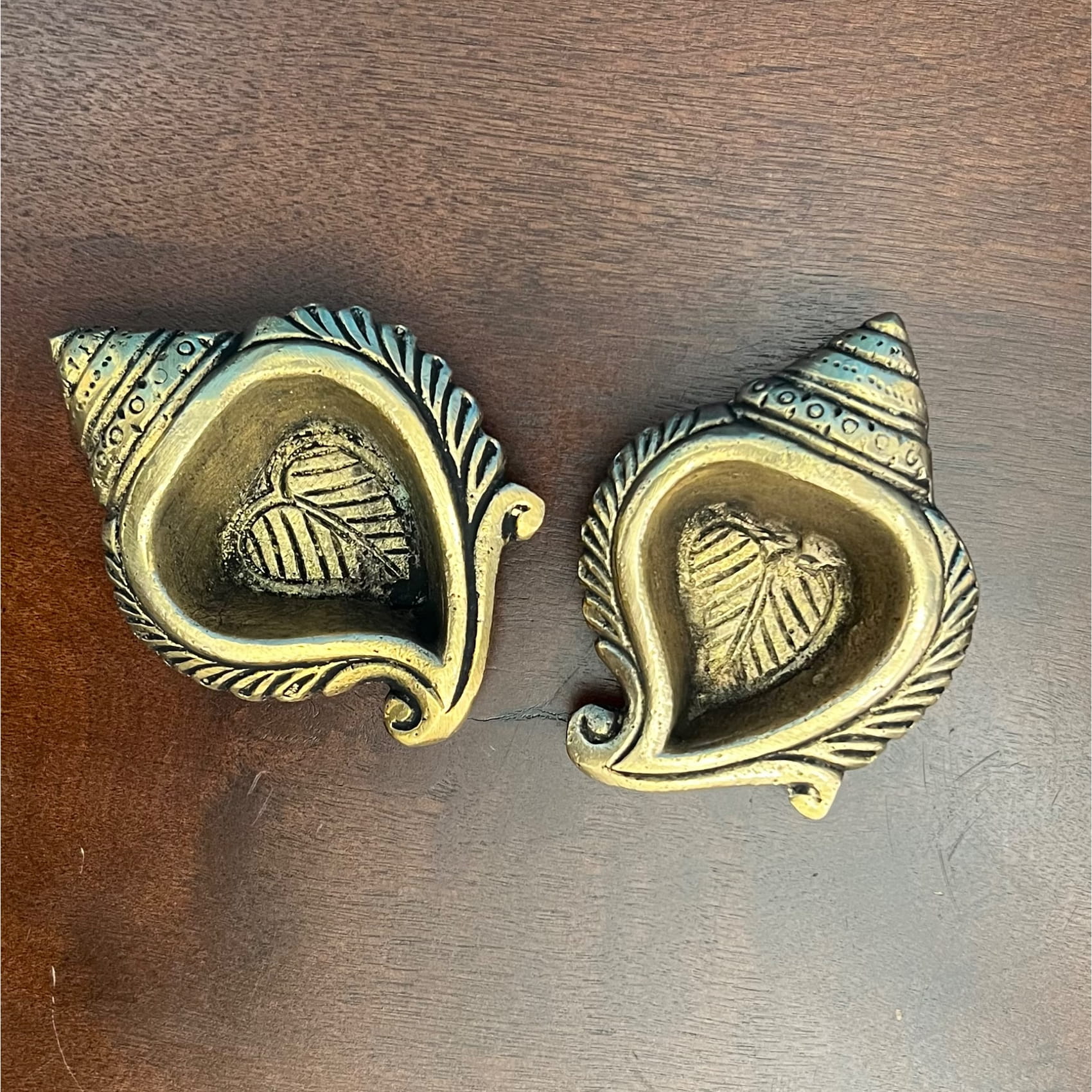 Small Shank Diya  (Set of 10) - Handmade Brass lamp - Decorative