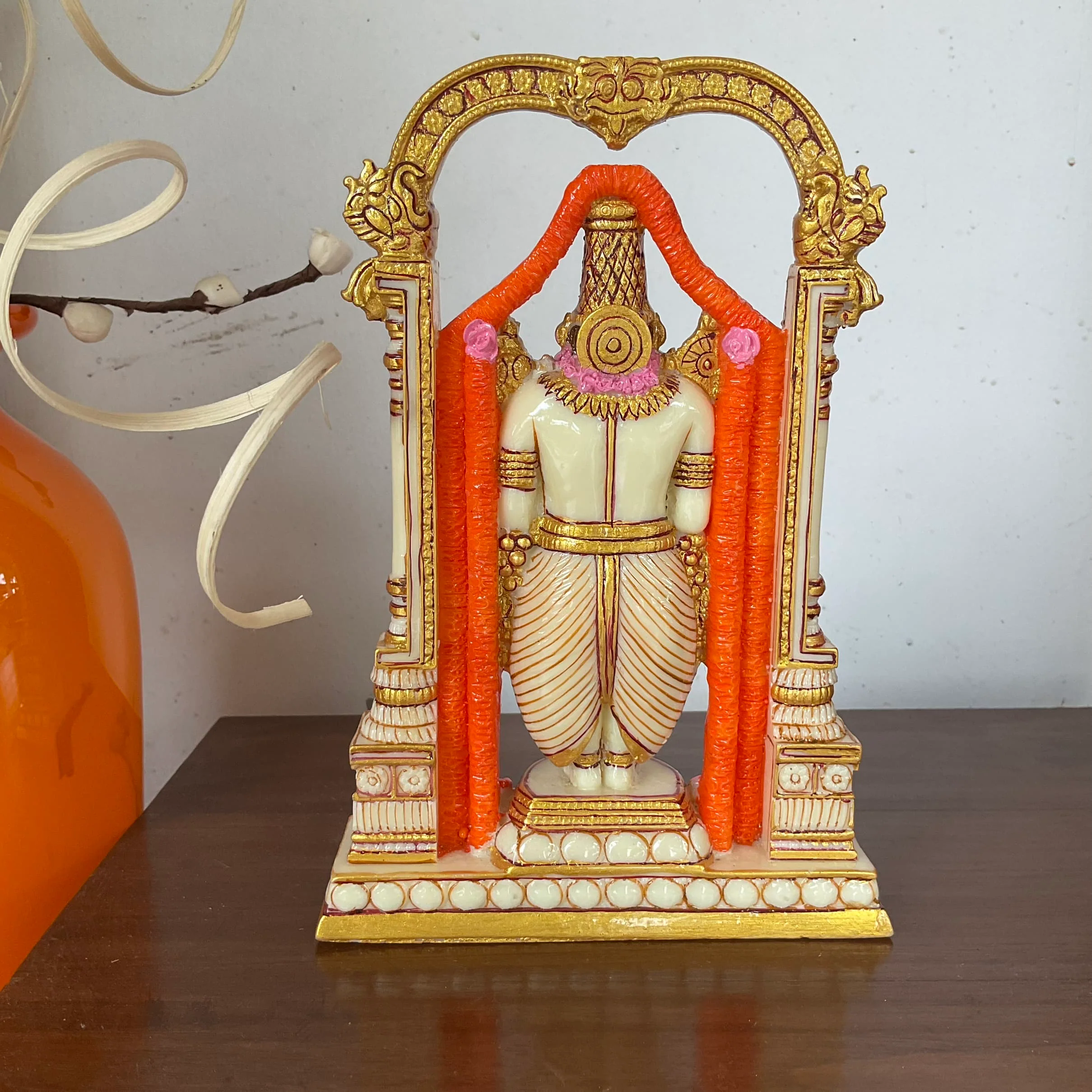 Handcrafted Balaji Statue, Marble Dust Resin Idol - Decorative Murti