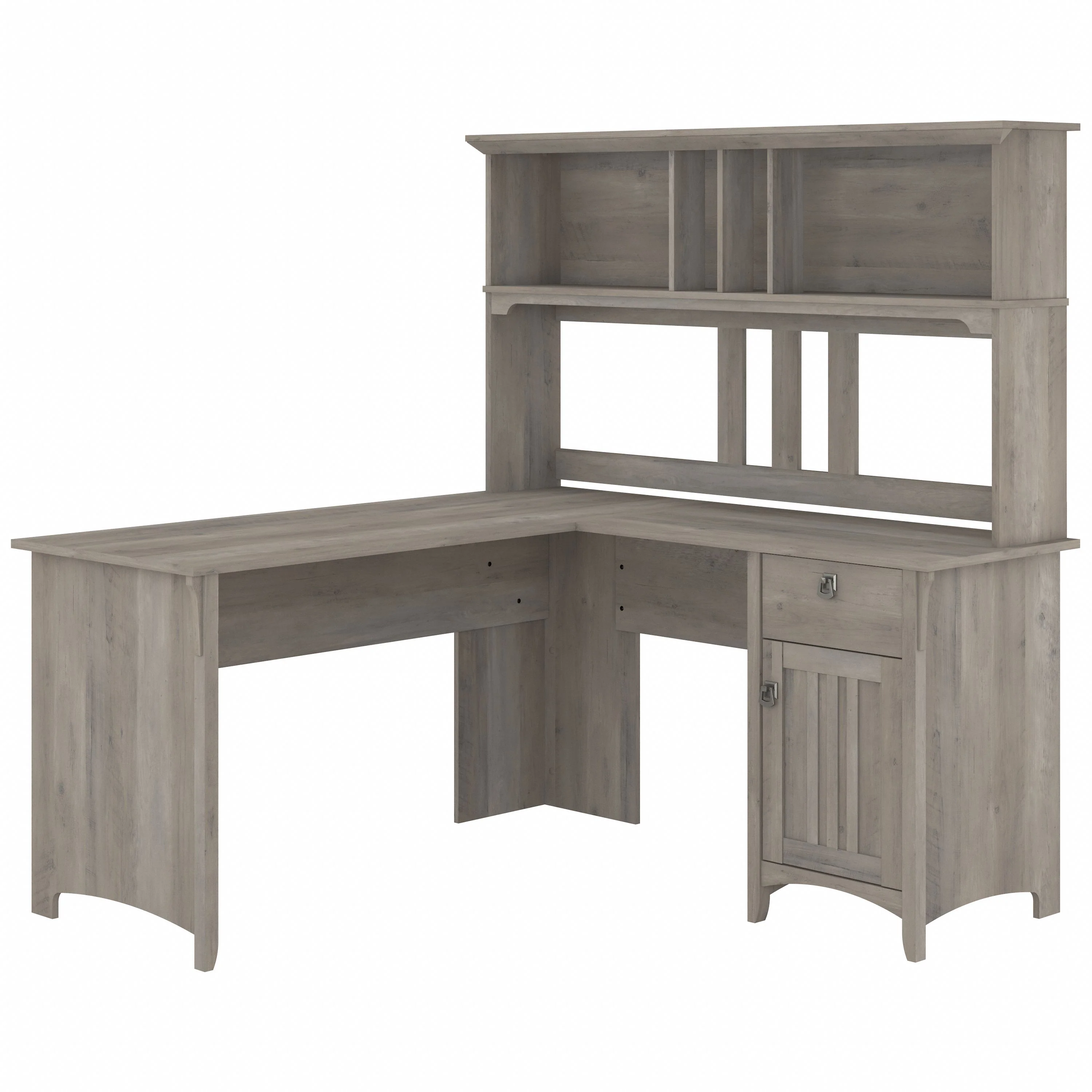 Salinas 60W L Shaped Desk with Hutch