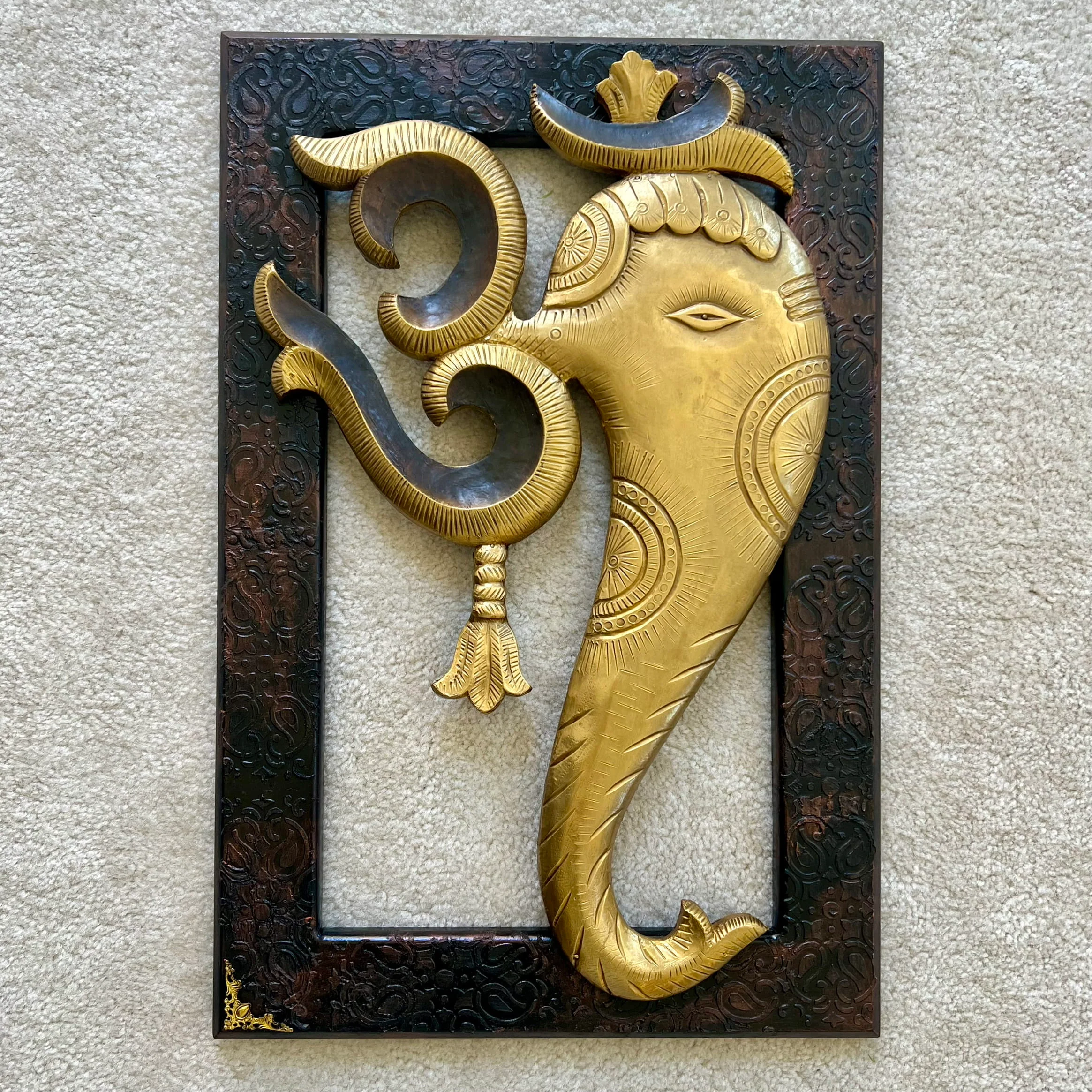 24 Inches Om Ganesha Wall Hanging - Wall Decor For Living Room