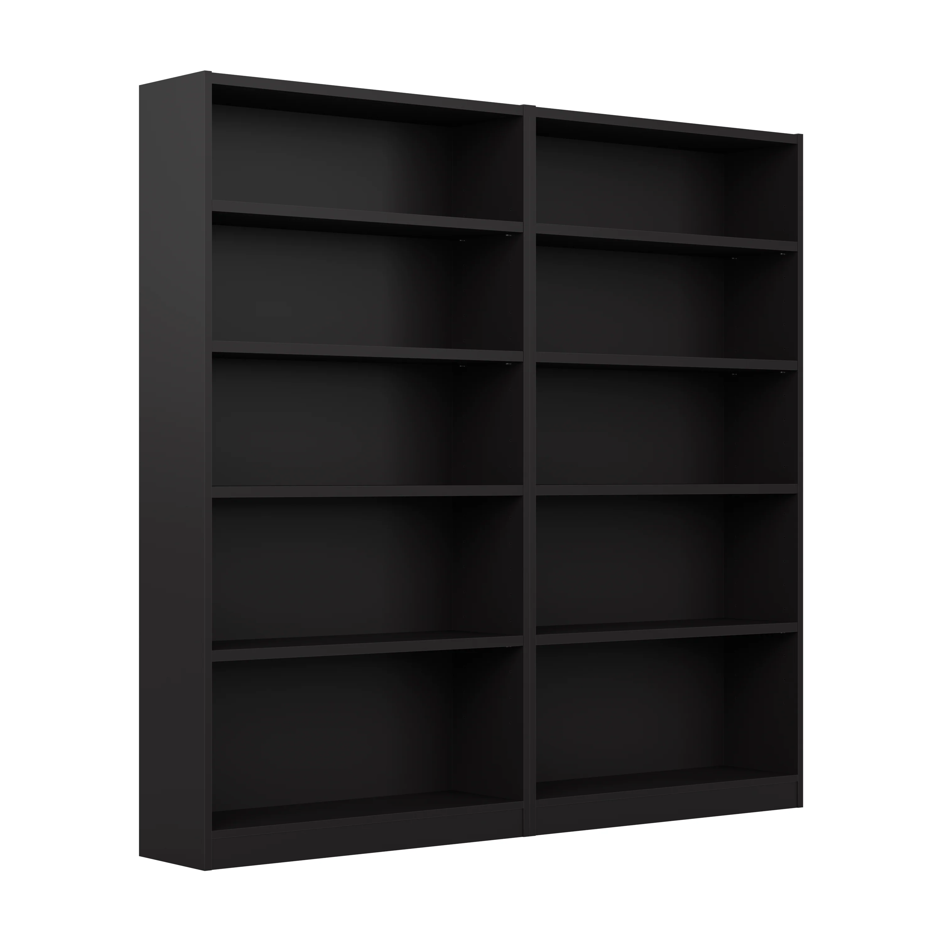 Universal Tall 5 Shelf Bookcase - Set of 2