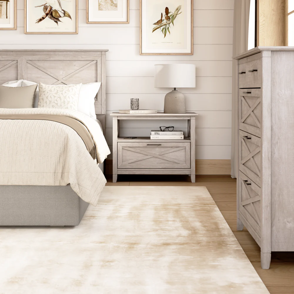 Bush Home Key West 65W Full/Queen Headboard with Set of 2 Nightstands