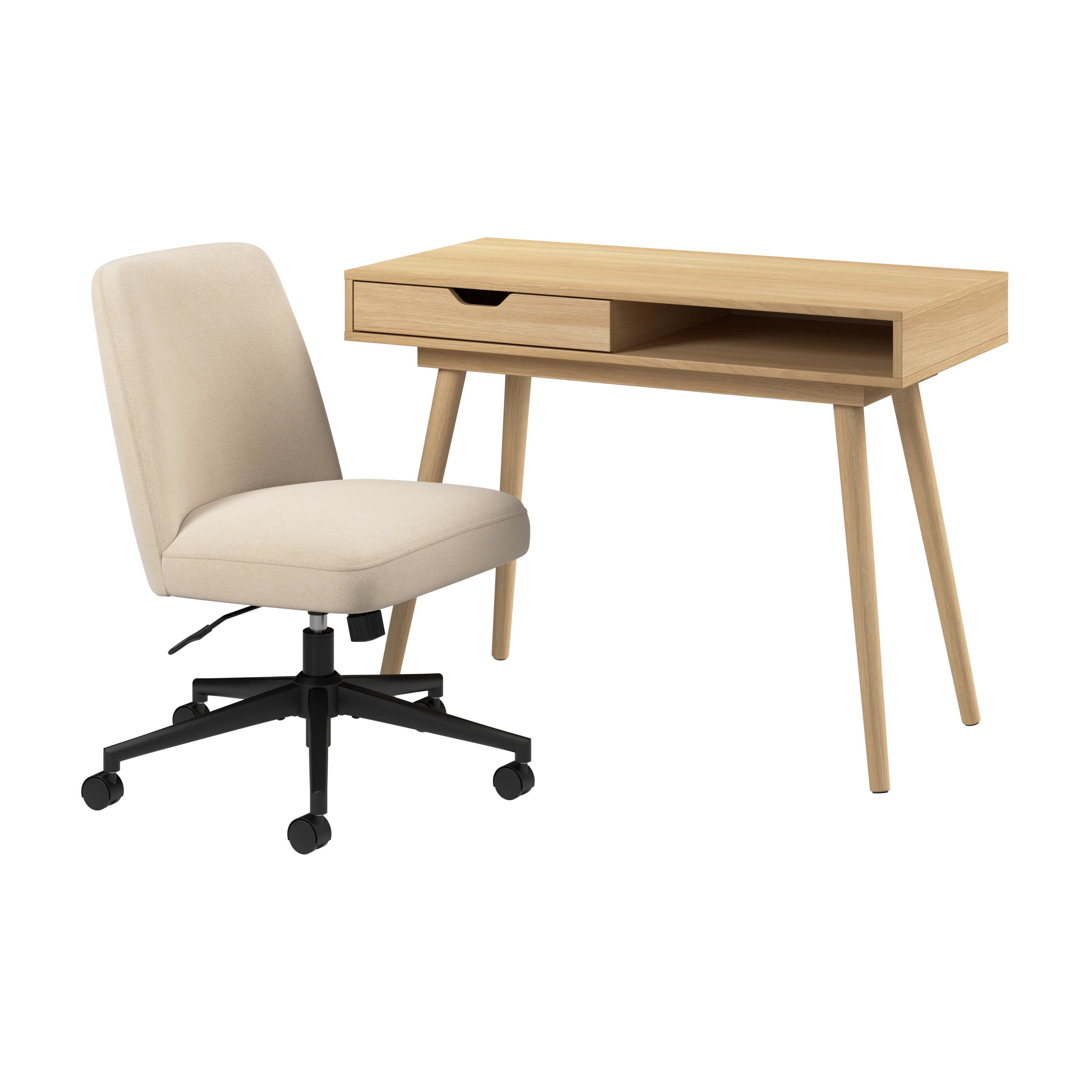 Nora 40W x 20D Small Writing Desk and Chair Set