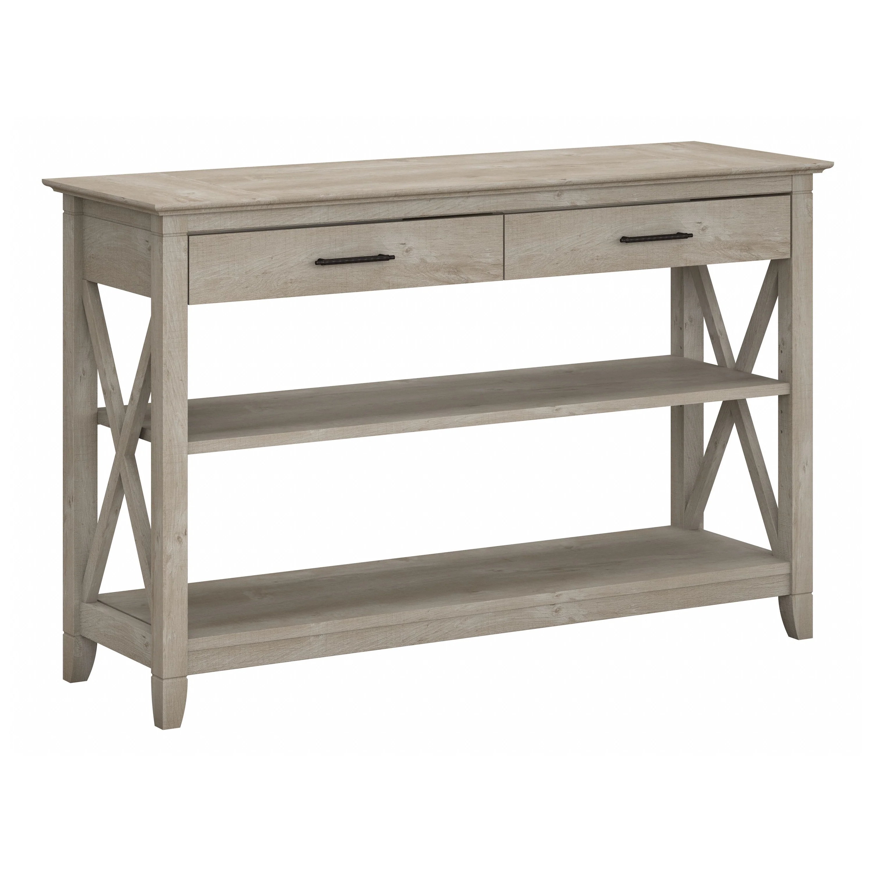 Key West Console Table with Drawers and Shelves