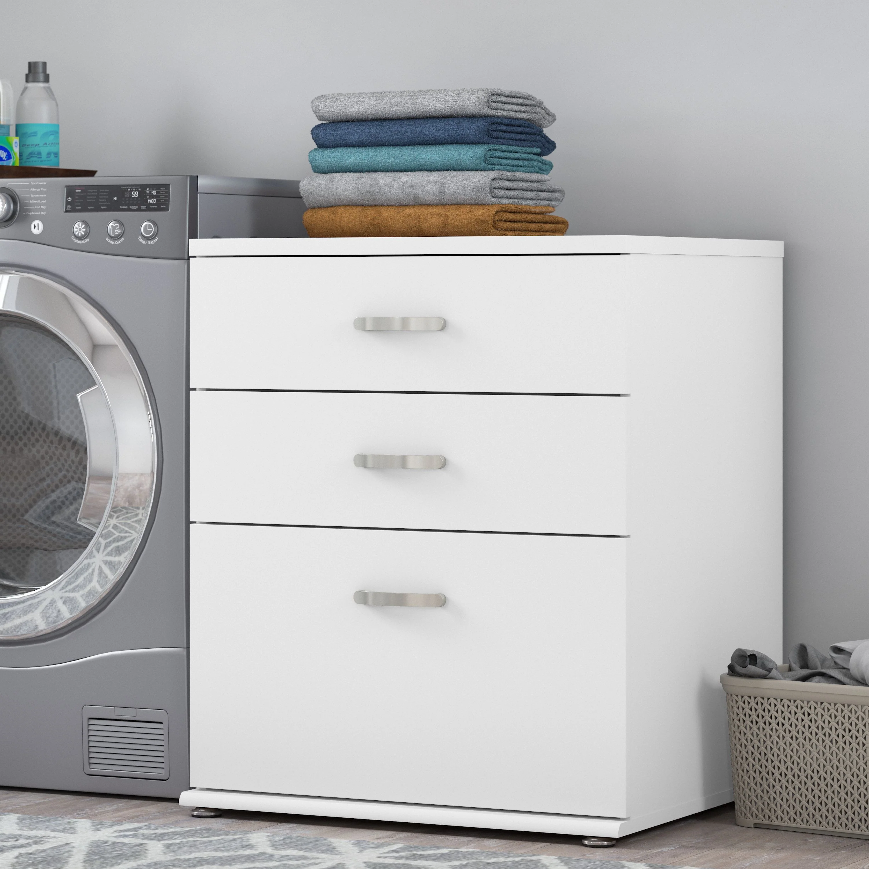 Universal Laundry Room Storage Cabinet with Drawers