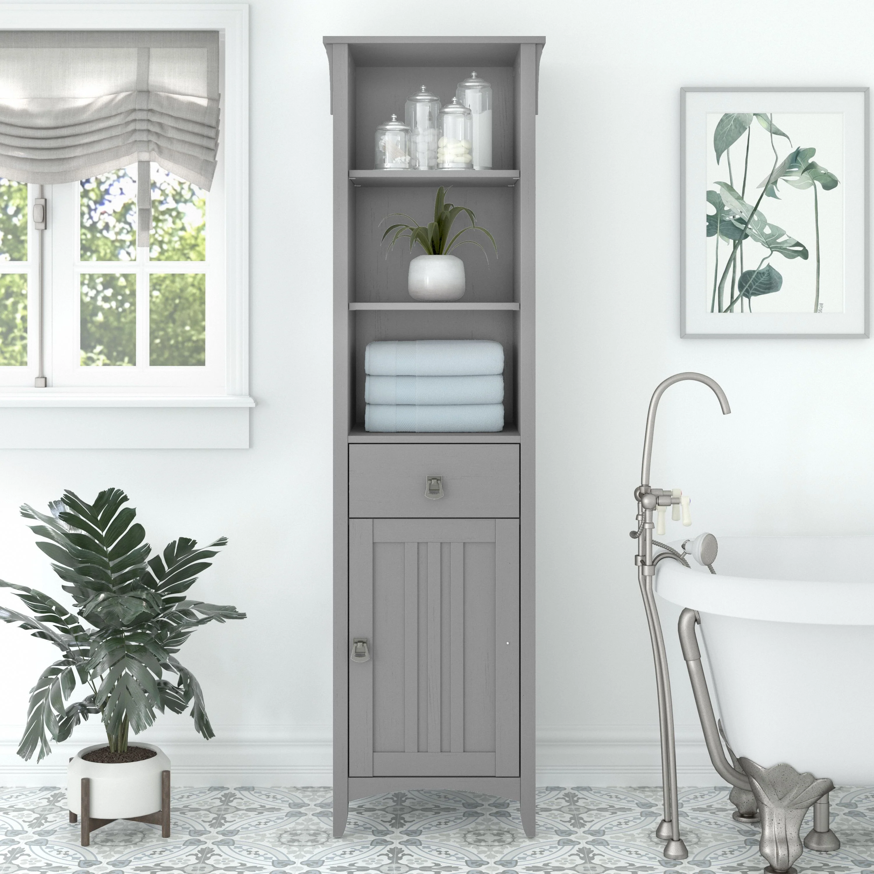 Salinas Tall Bathroom Storage Cabinet