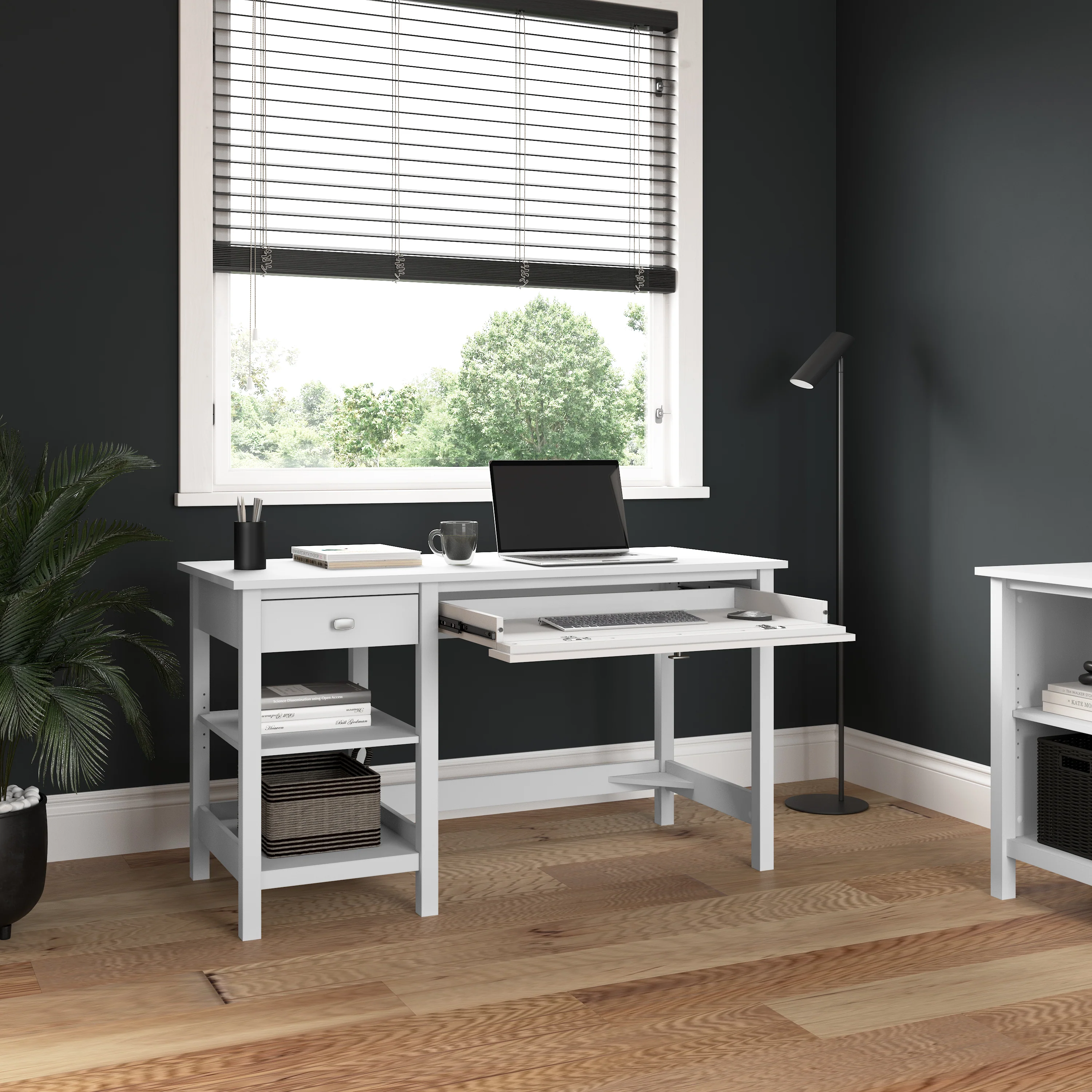 Broadview 54W Computer Desk with Shelves