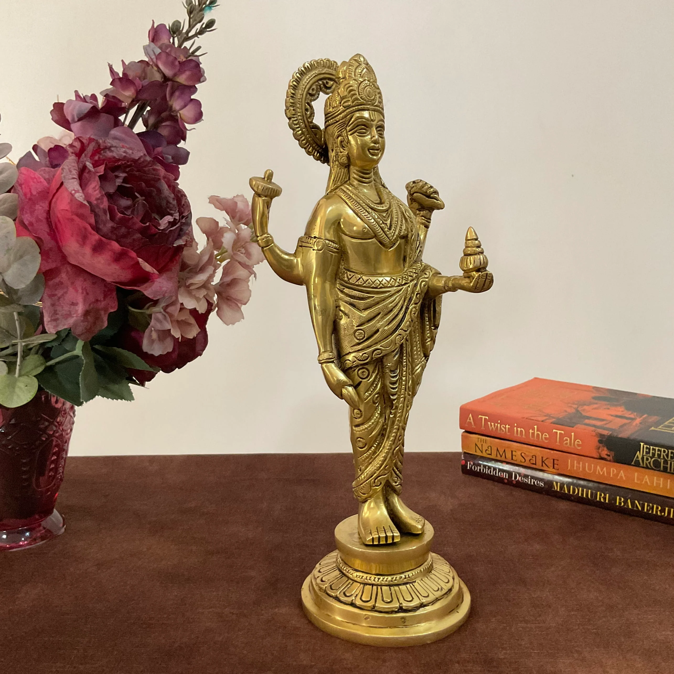 Dhanvantari Brass Statue Idol, God of Ayurveda Medicine