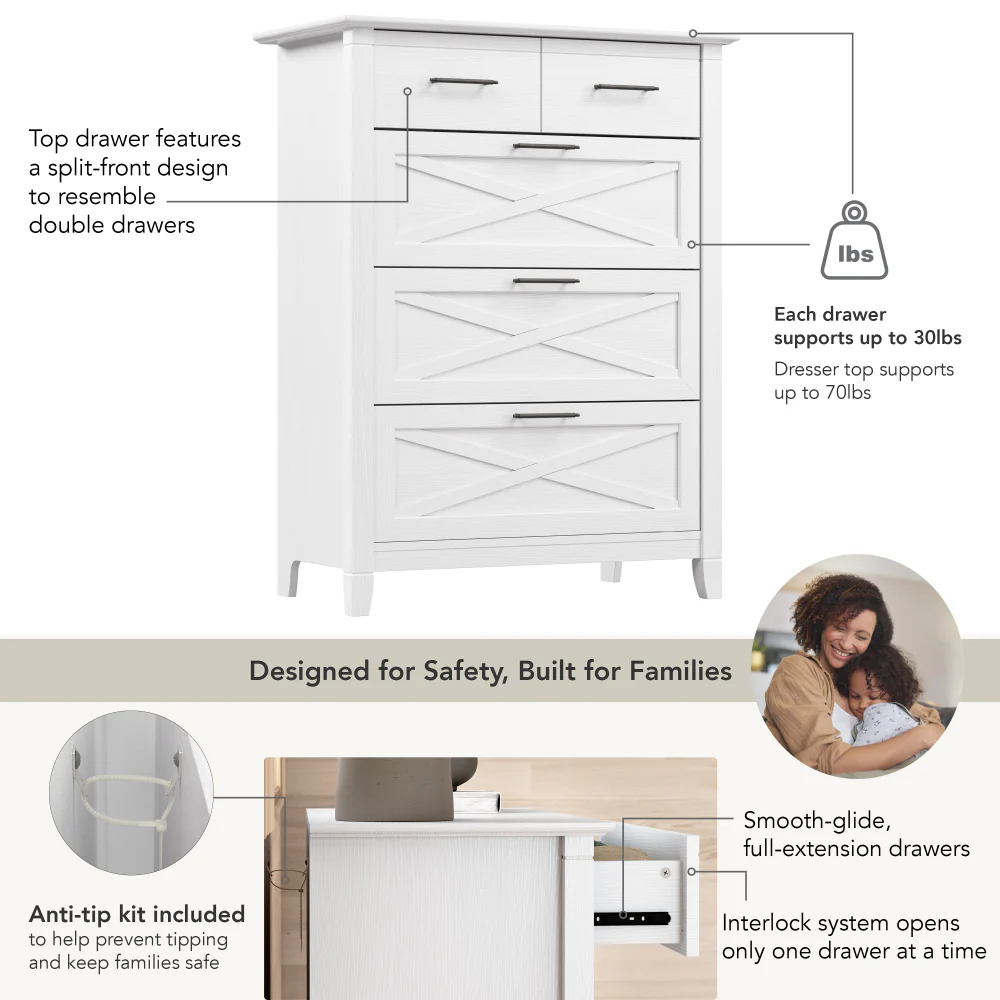 Bush Home Key West 4 Drawer Dresser