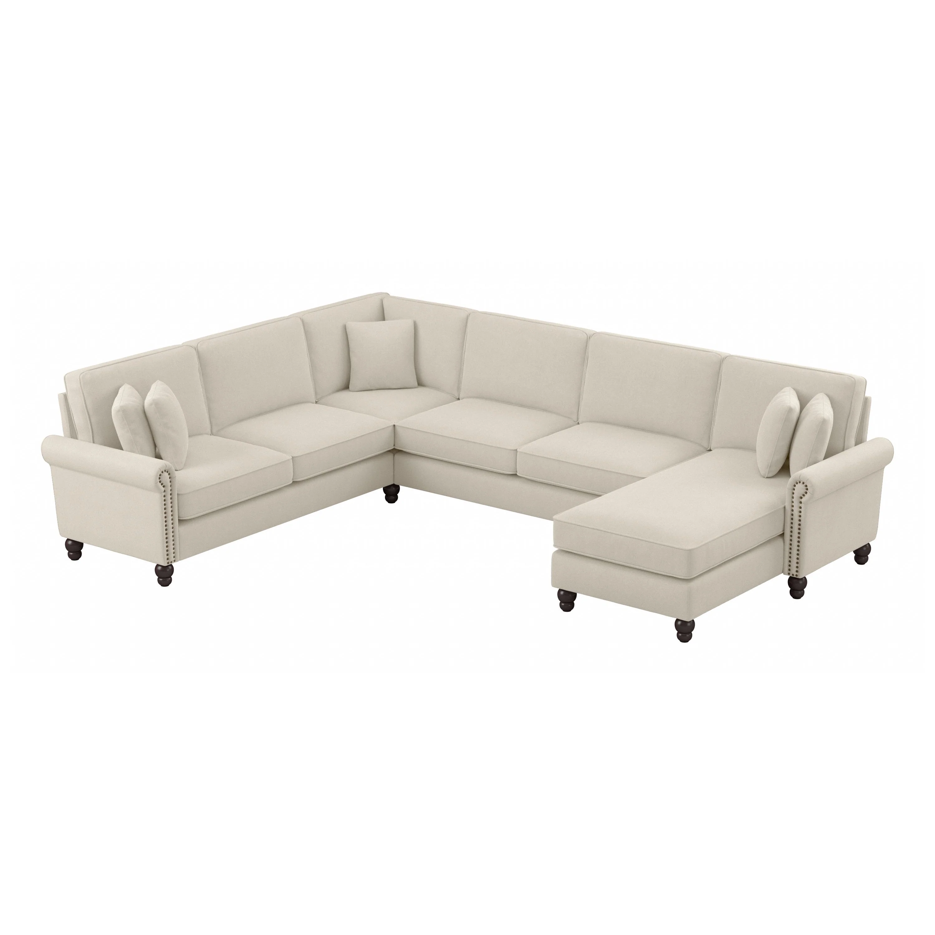 Coventry 128W U Shaped Sectional Couch with Reversible Chaise Lounge