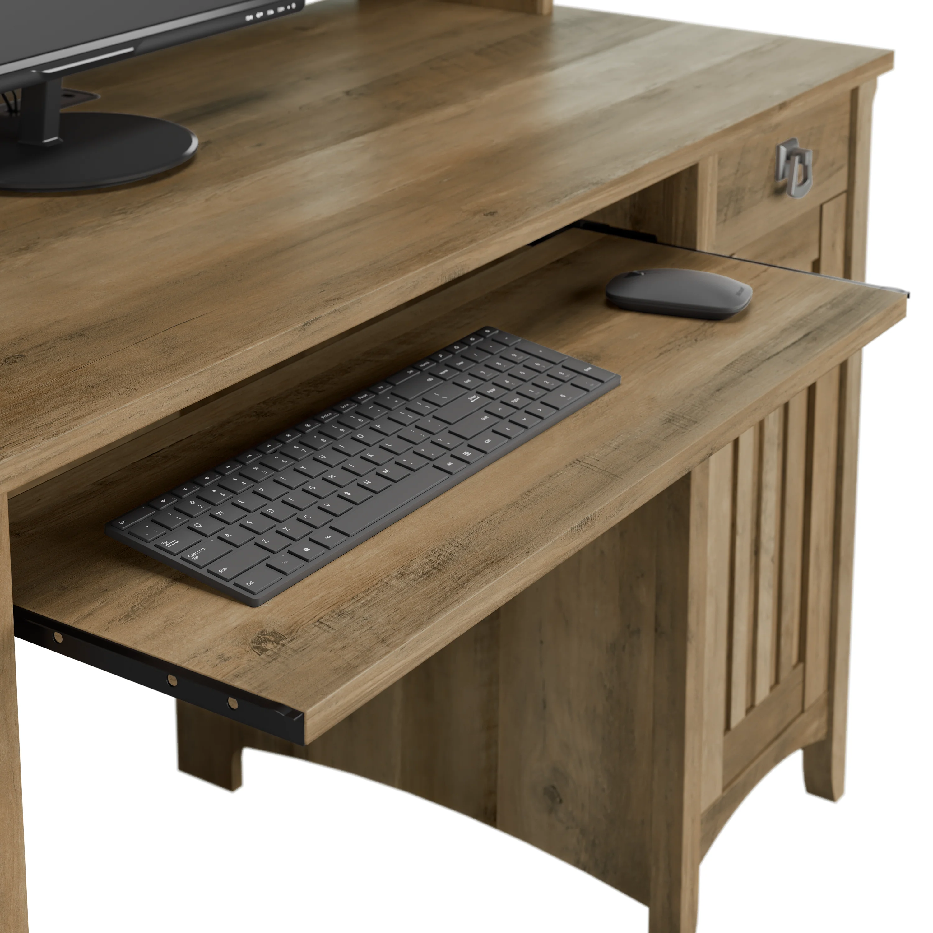 Salinas Small Computer Desk with Hutch