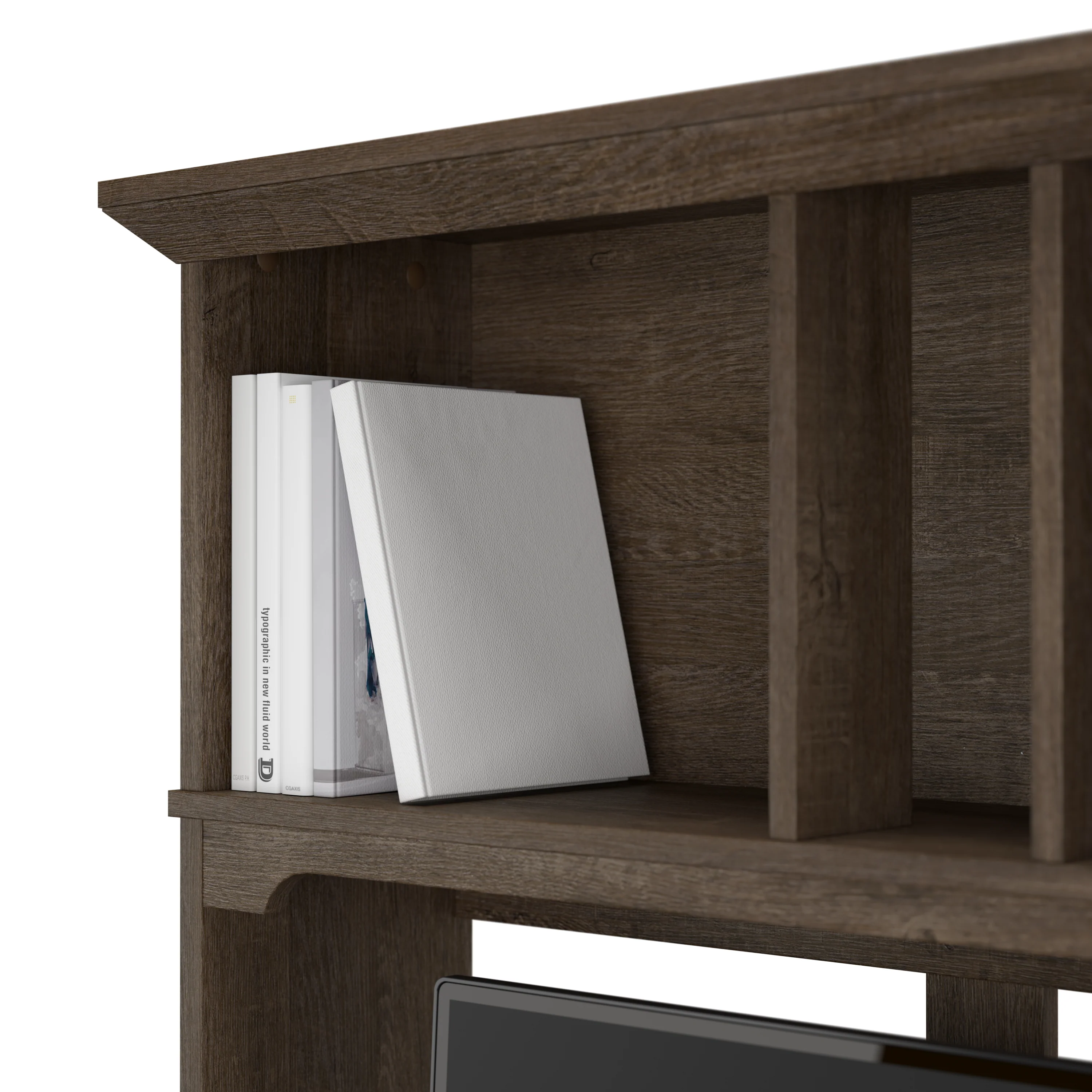 Salinas Small Computer Desk with Hutch