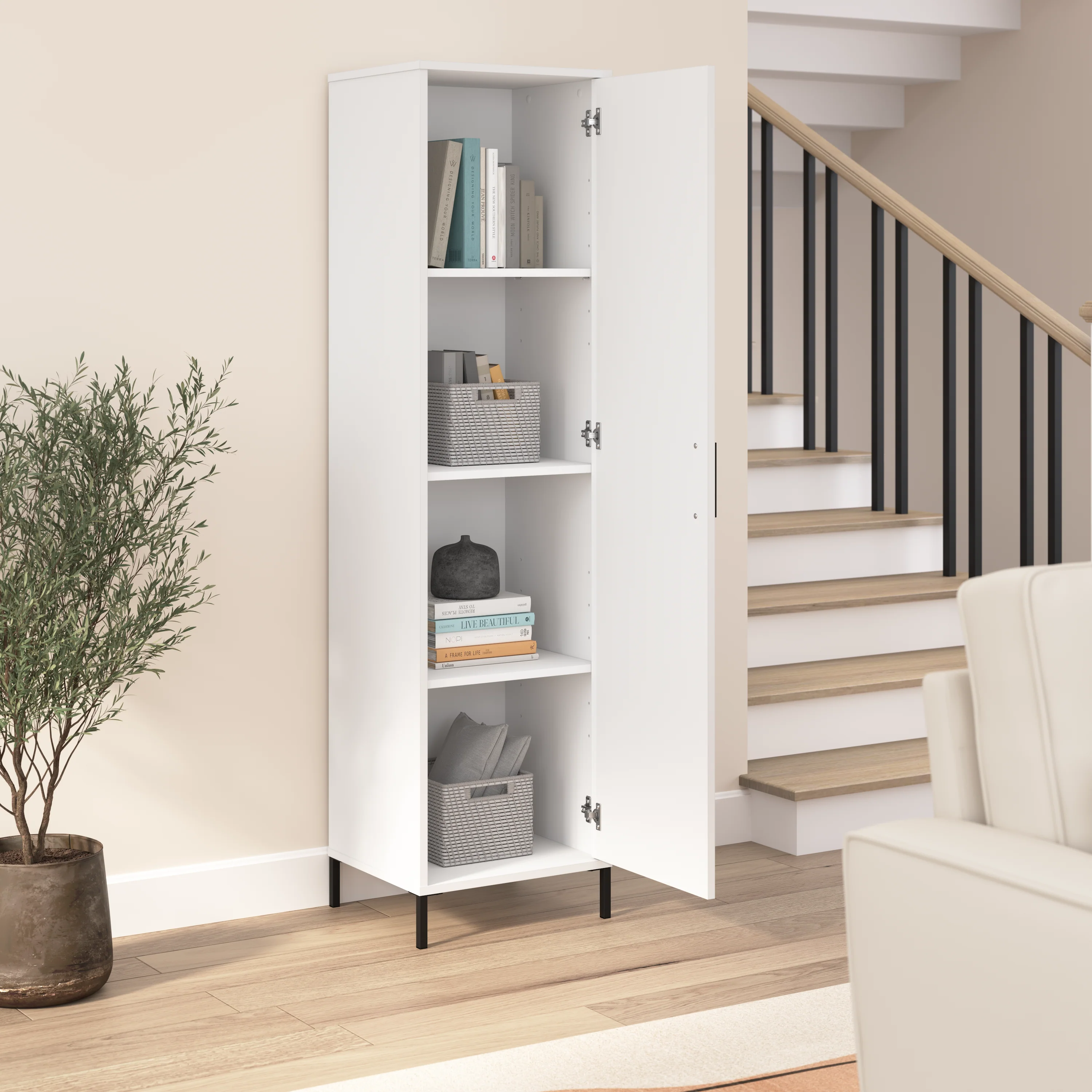 Essence Narrow Storage Cabinet with Door