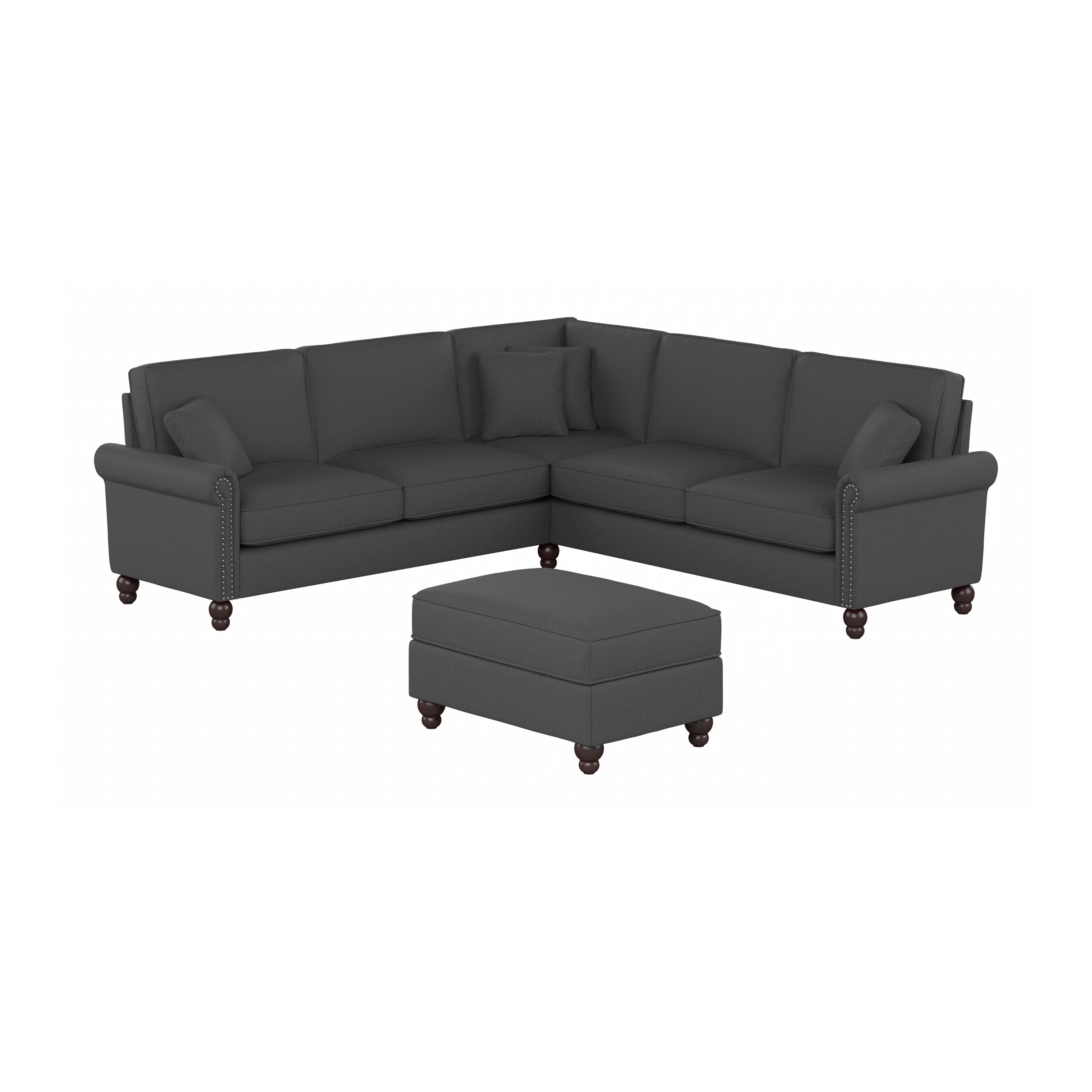 Coventry 99W L Shaped Sectional Couch with Ottoman