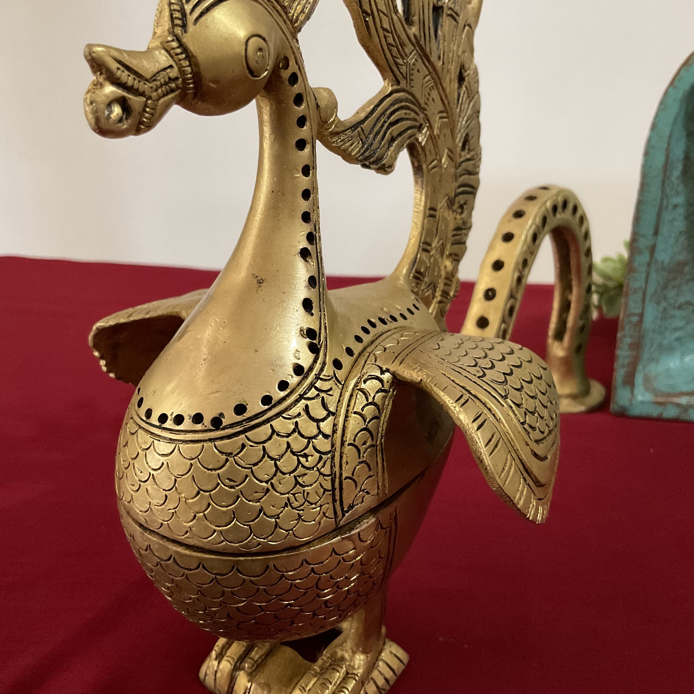 Annapakshi Brass Dhoop Dani With Handle, Incense Holder