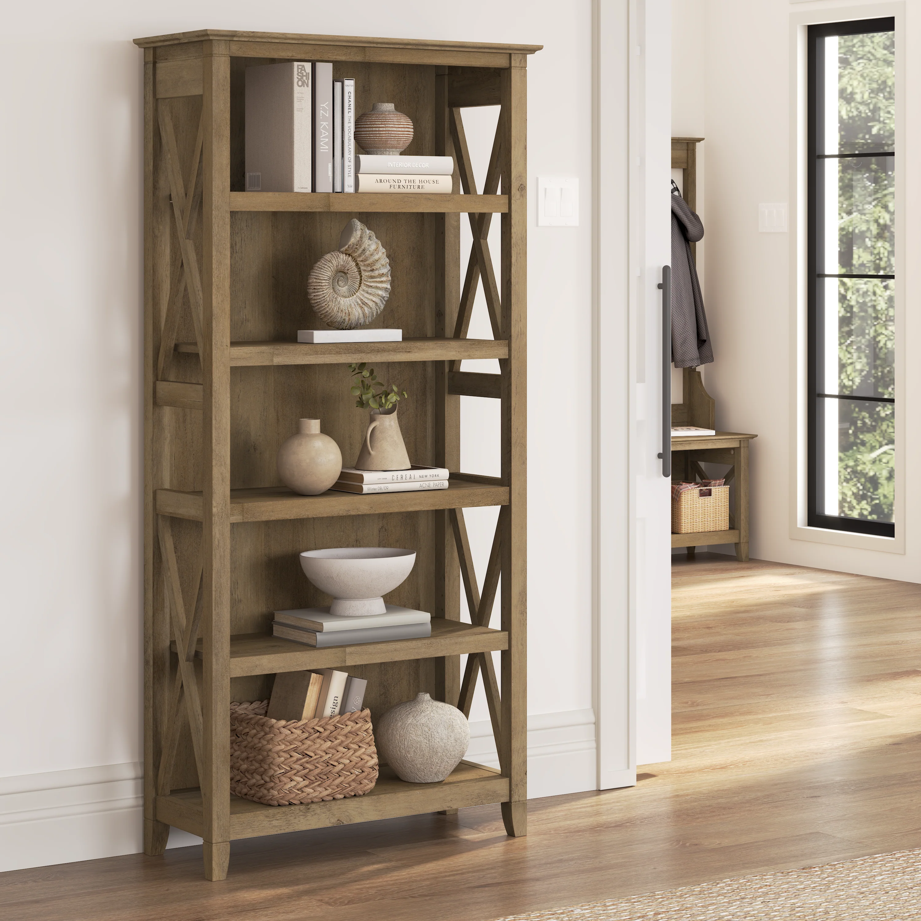 Key West Tall 5 Shelf Bookcase