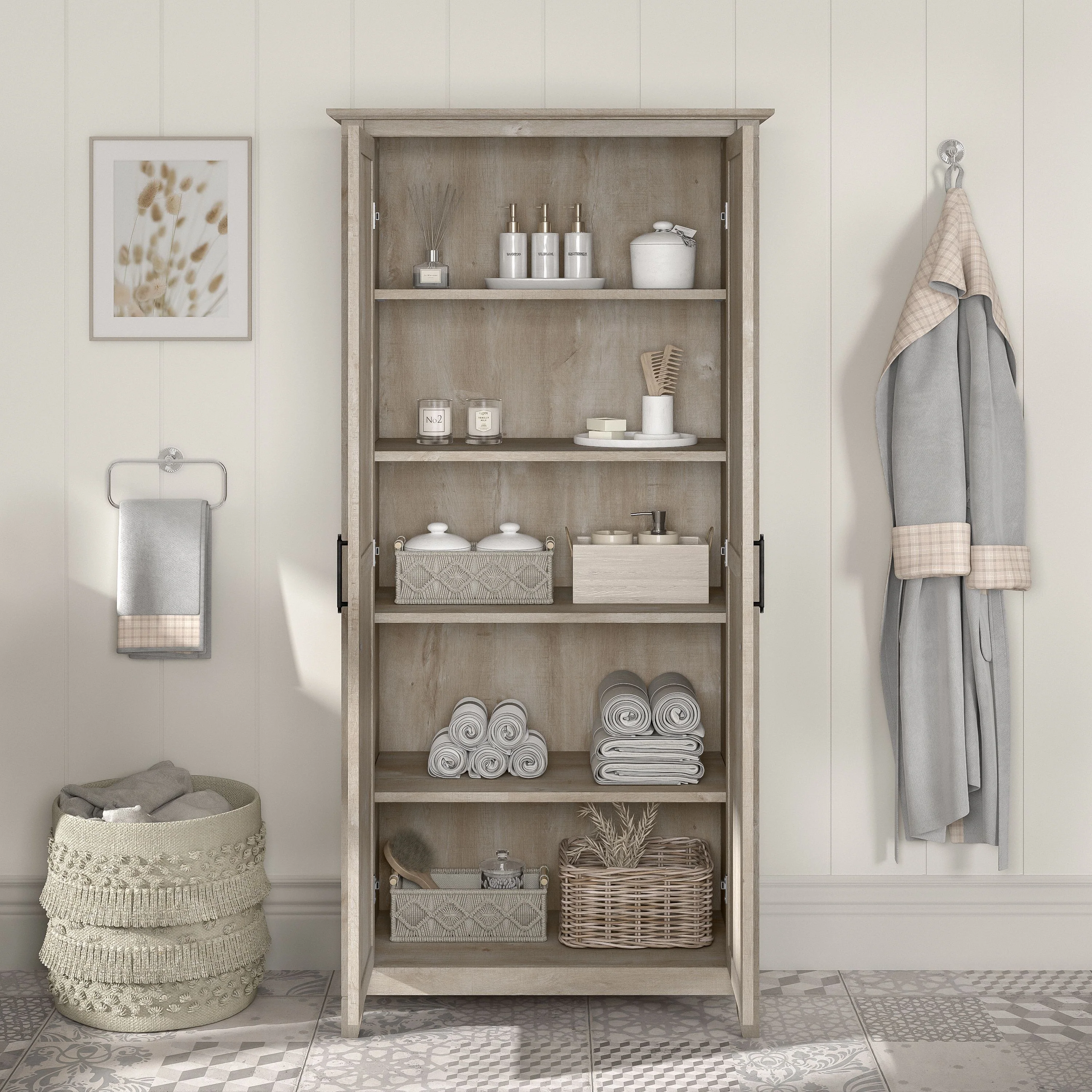 Key West Bathroom Storage Cabinet with Doors