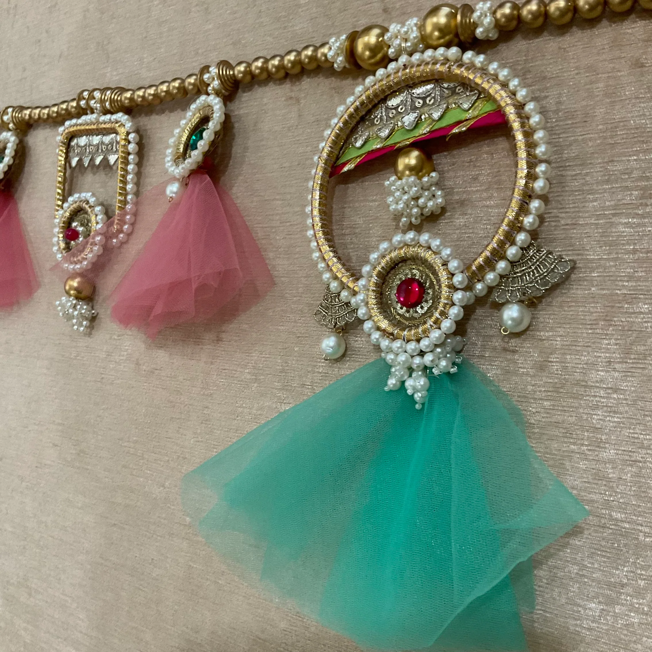 Bandhanwar With Lotus Hanging (Set of 6) Festive Decoration Wall Hanging