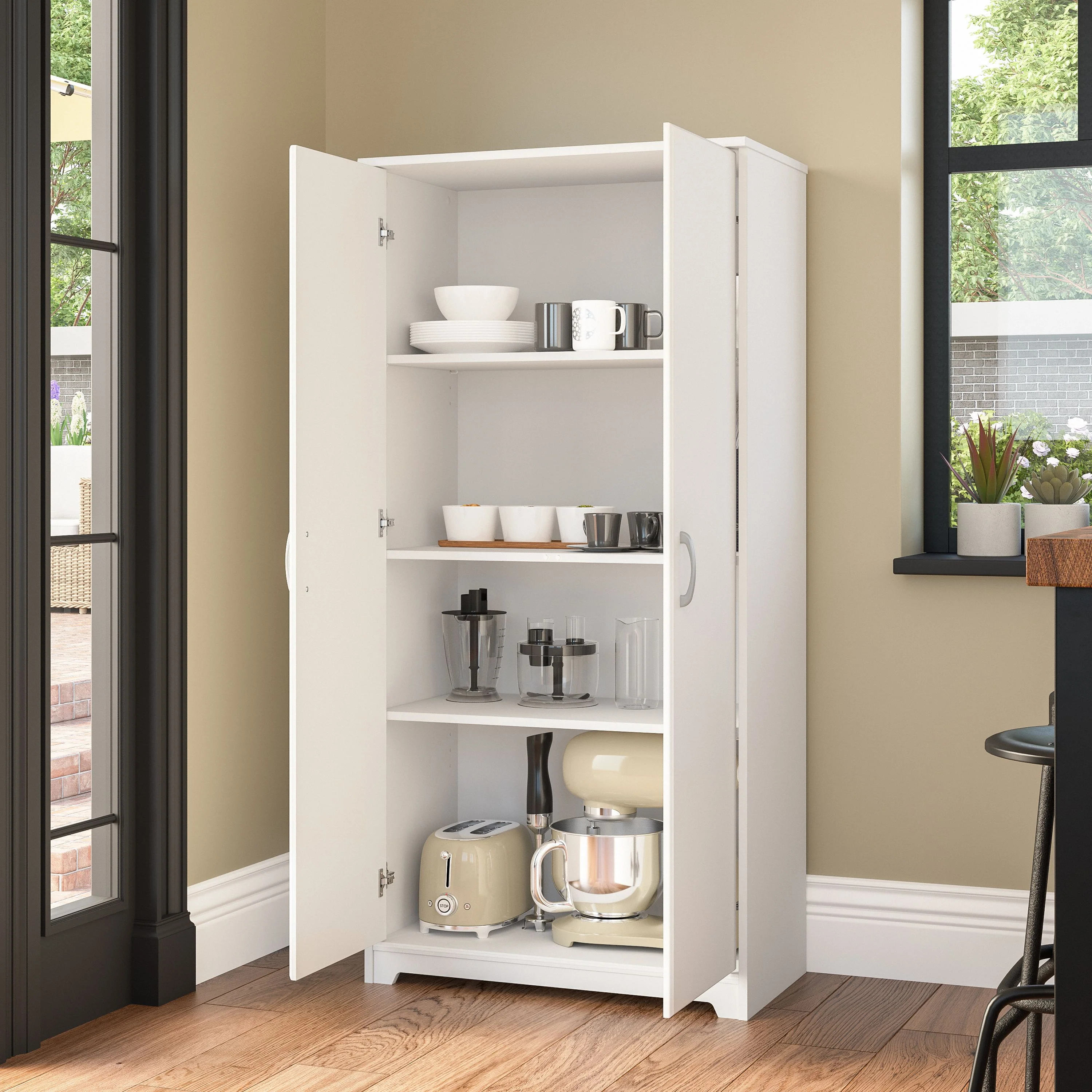Cabot Tall Storage Cabinet with Doors