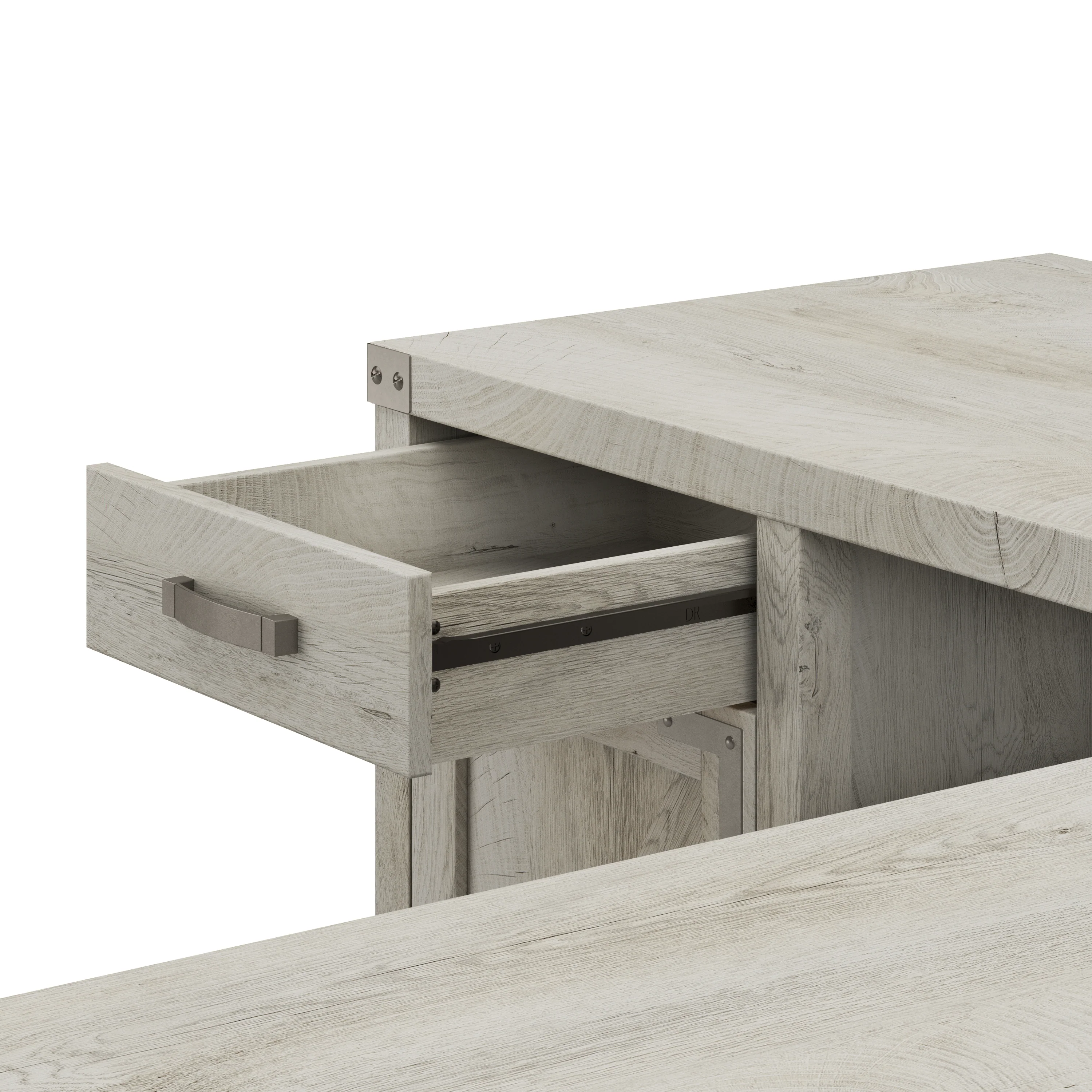 Knoxville 60W L Shaped Desk with Drawer and Storage Cabinet