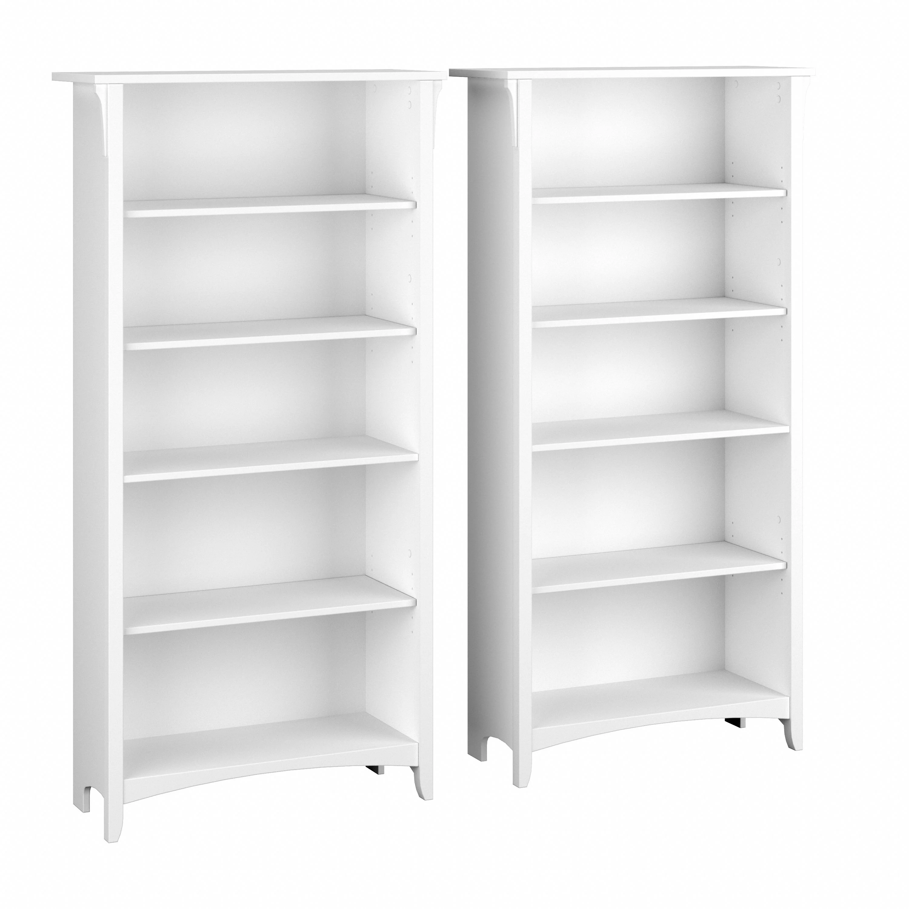Salinas Tall 5 Shelf Bookcase - Set of 2